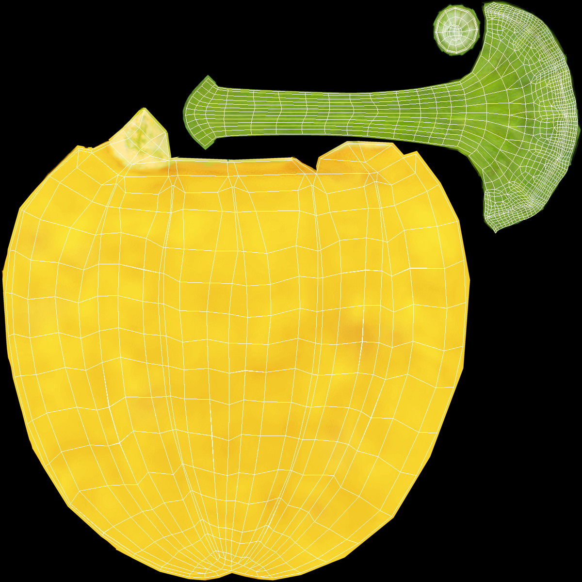 Yellow Chili Pepper 3D model