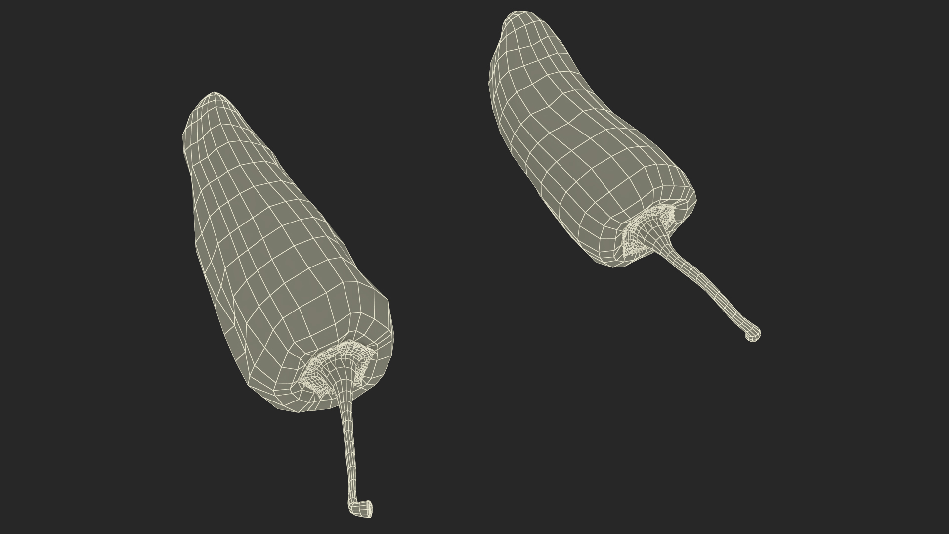 Yellow Chili Pepper 3D model