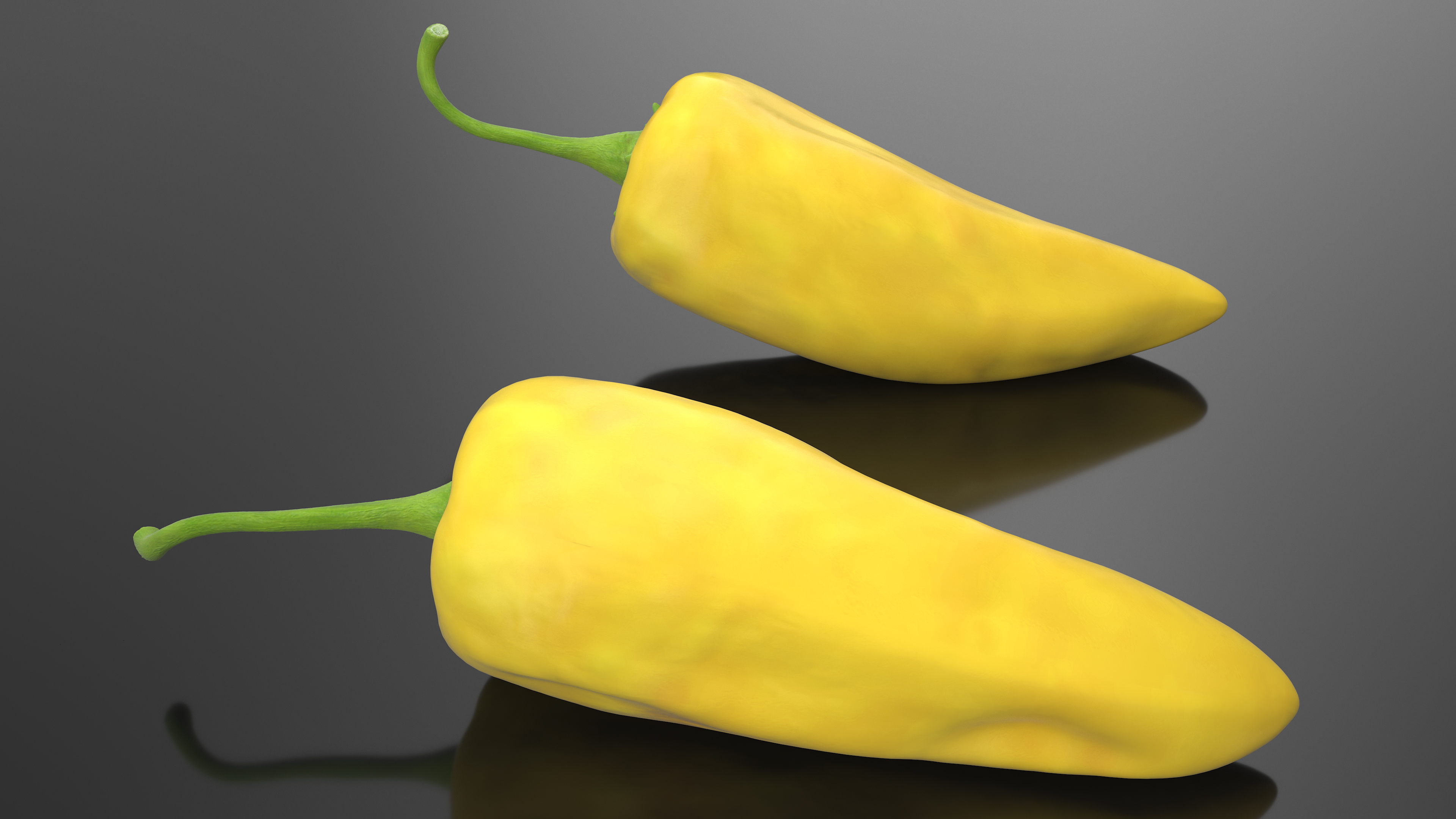 Yellow Chili Pepper 3D model