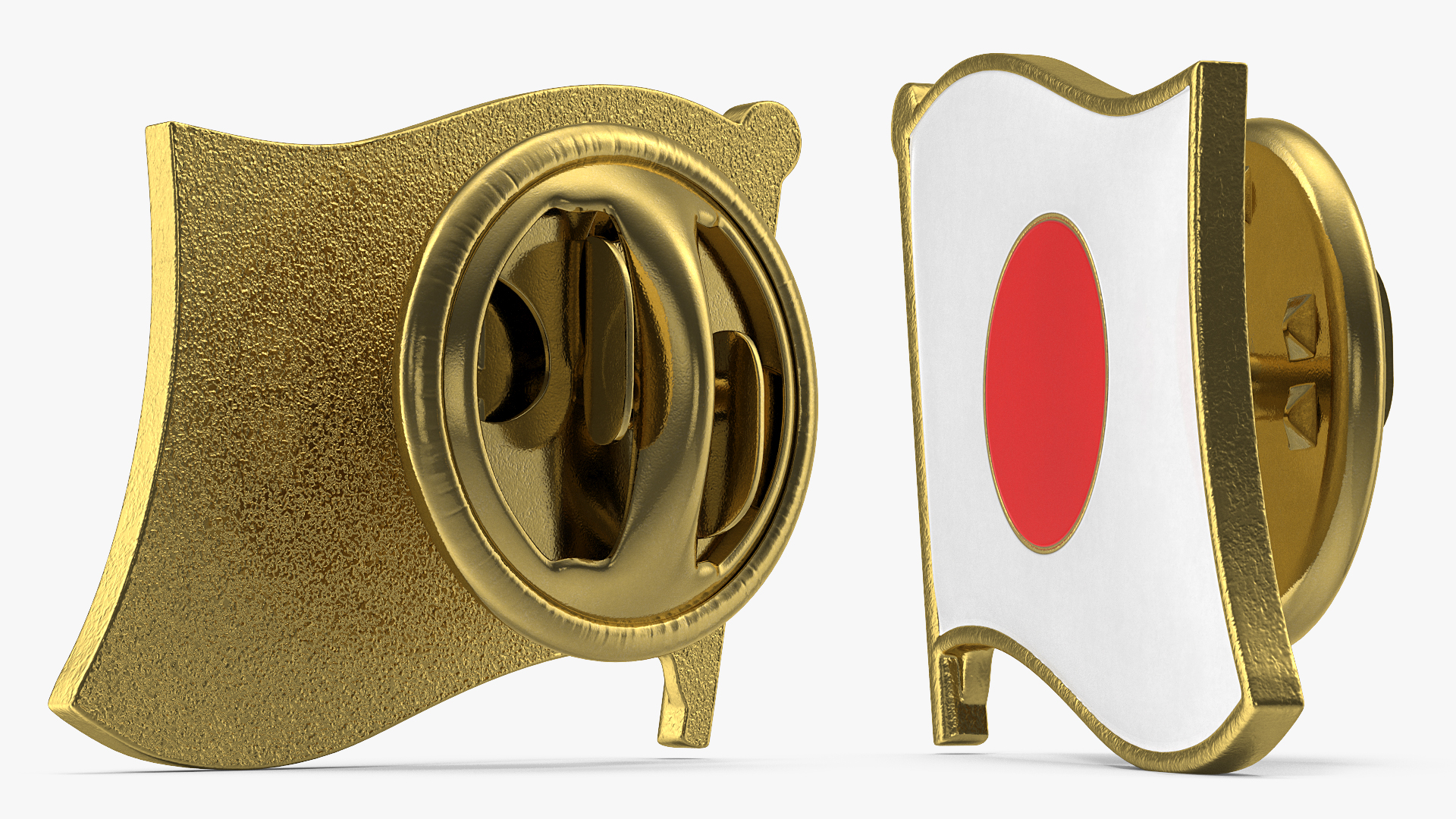 3D model Japan Flag Lapel Pin