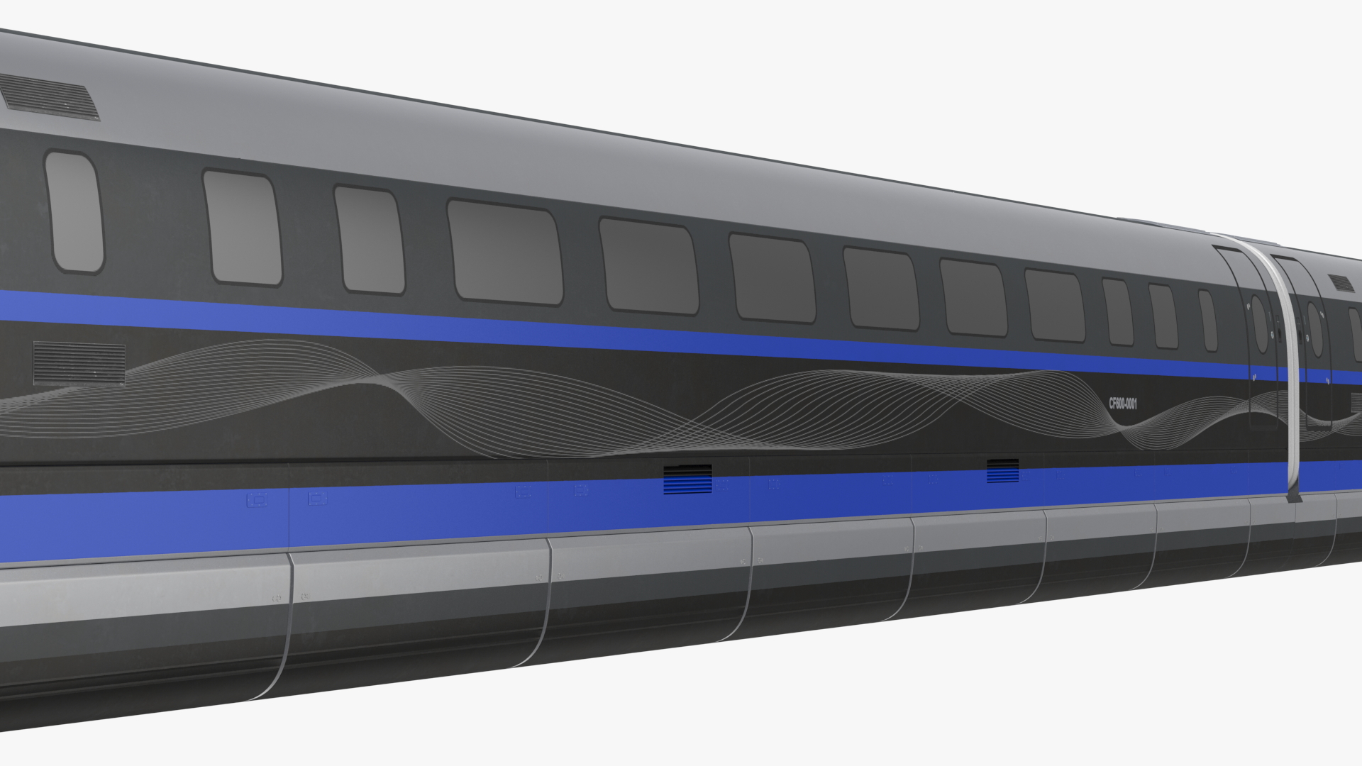 3D China Railway Maglev Train