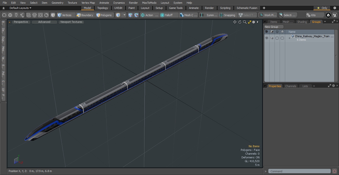 3D China Railway Maglev Train