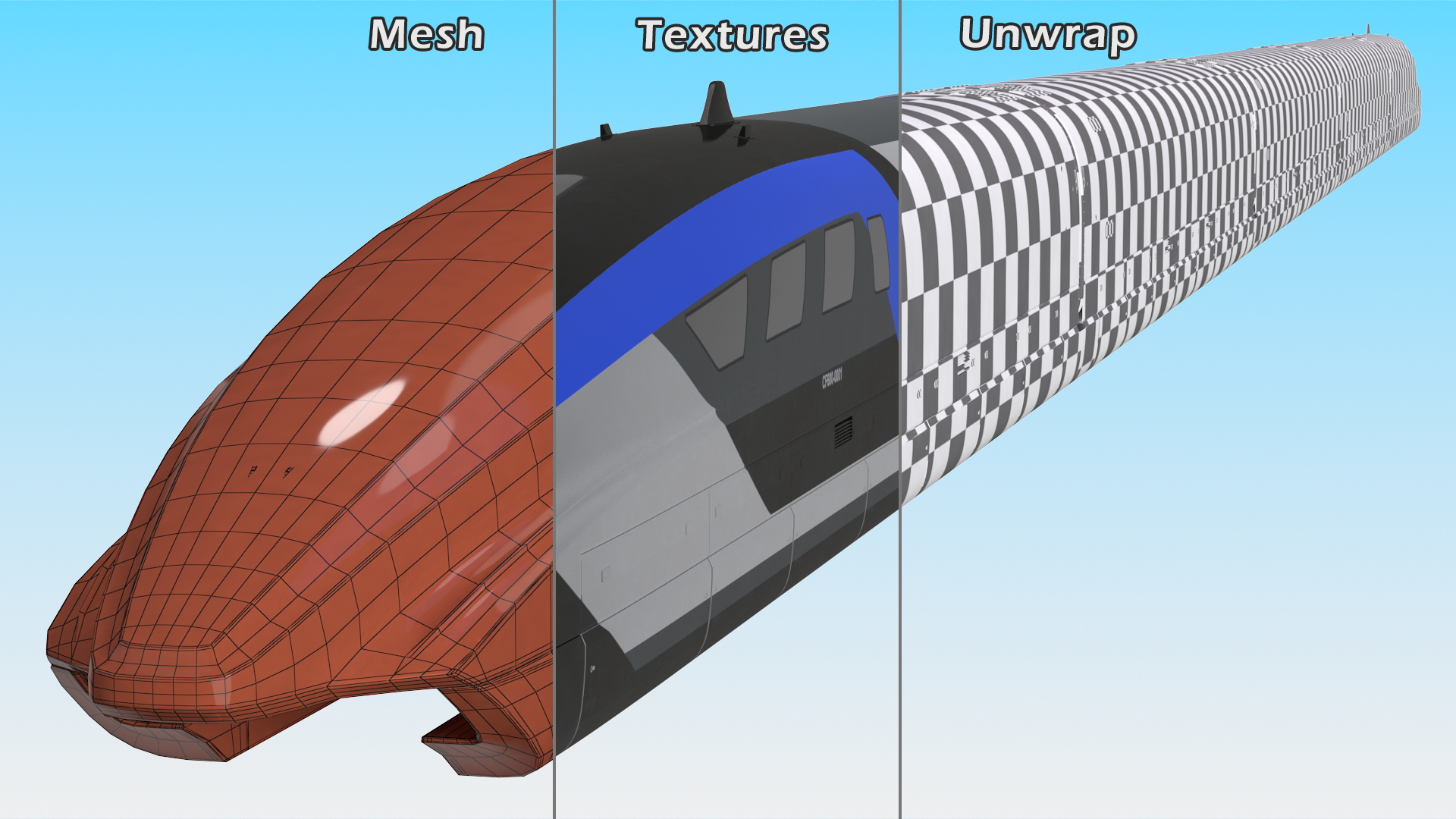 3D China Railway Maglev Train