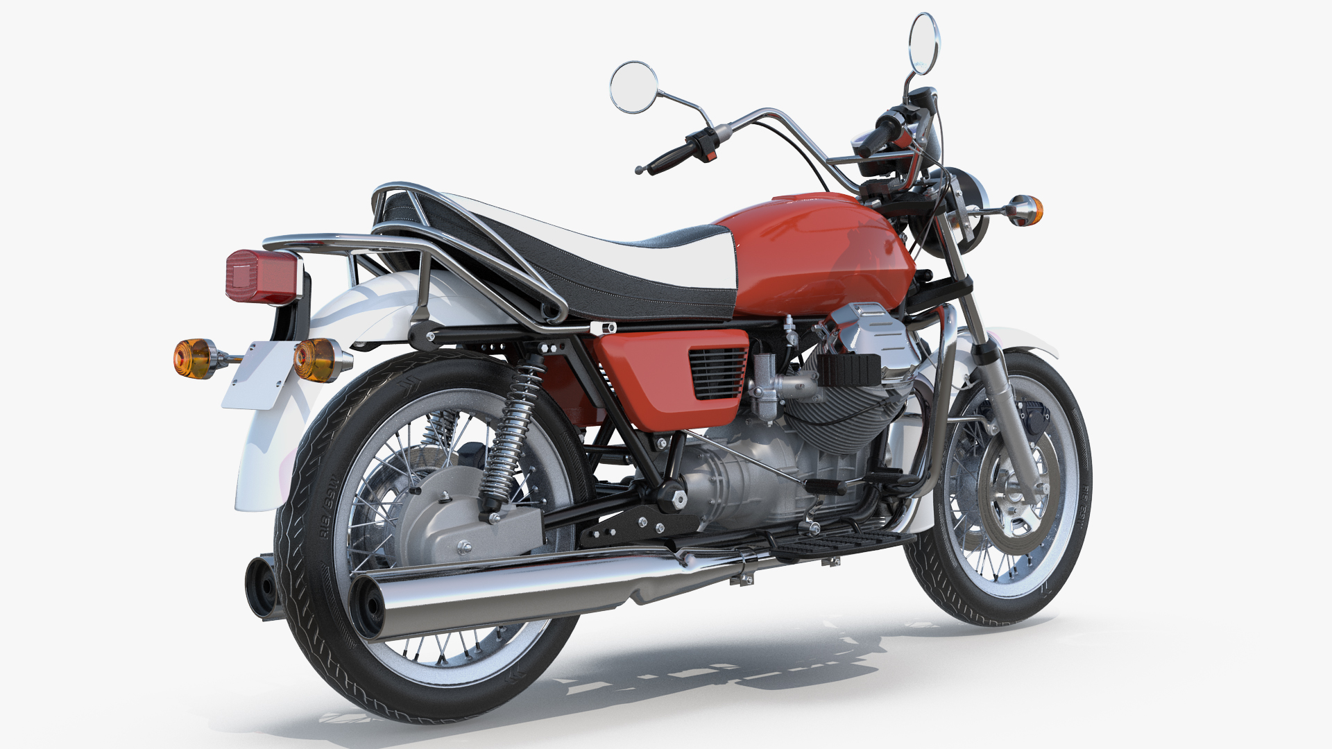 3D Vintage Motorcycle model