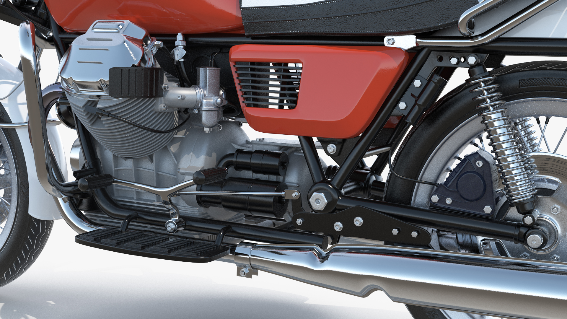 3D Vintage Motorcycle model