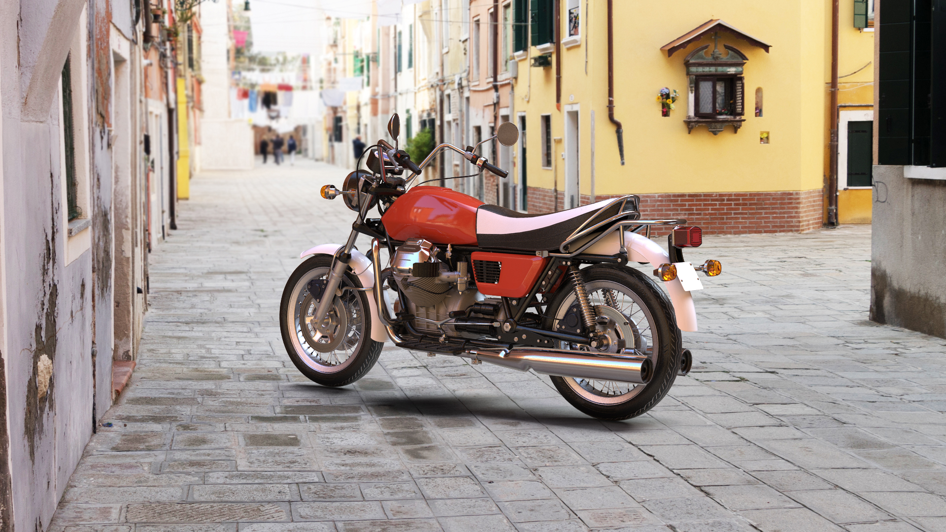 3D Vintage Motorcycle model