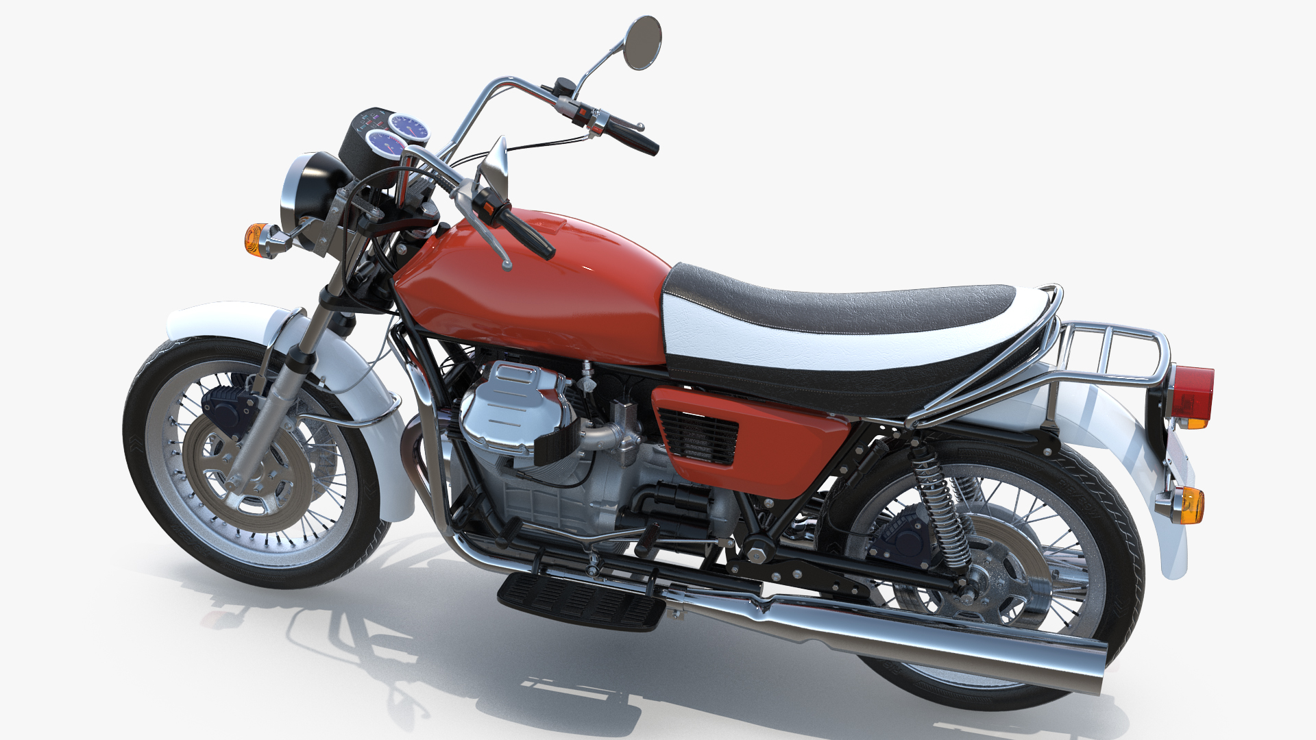 3D Vintage Motorcycle model