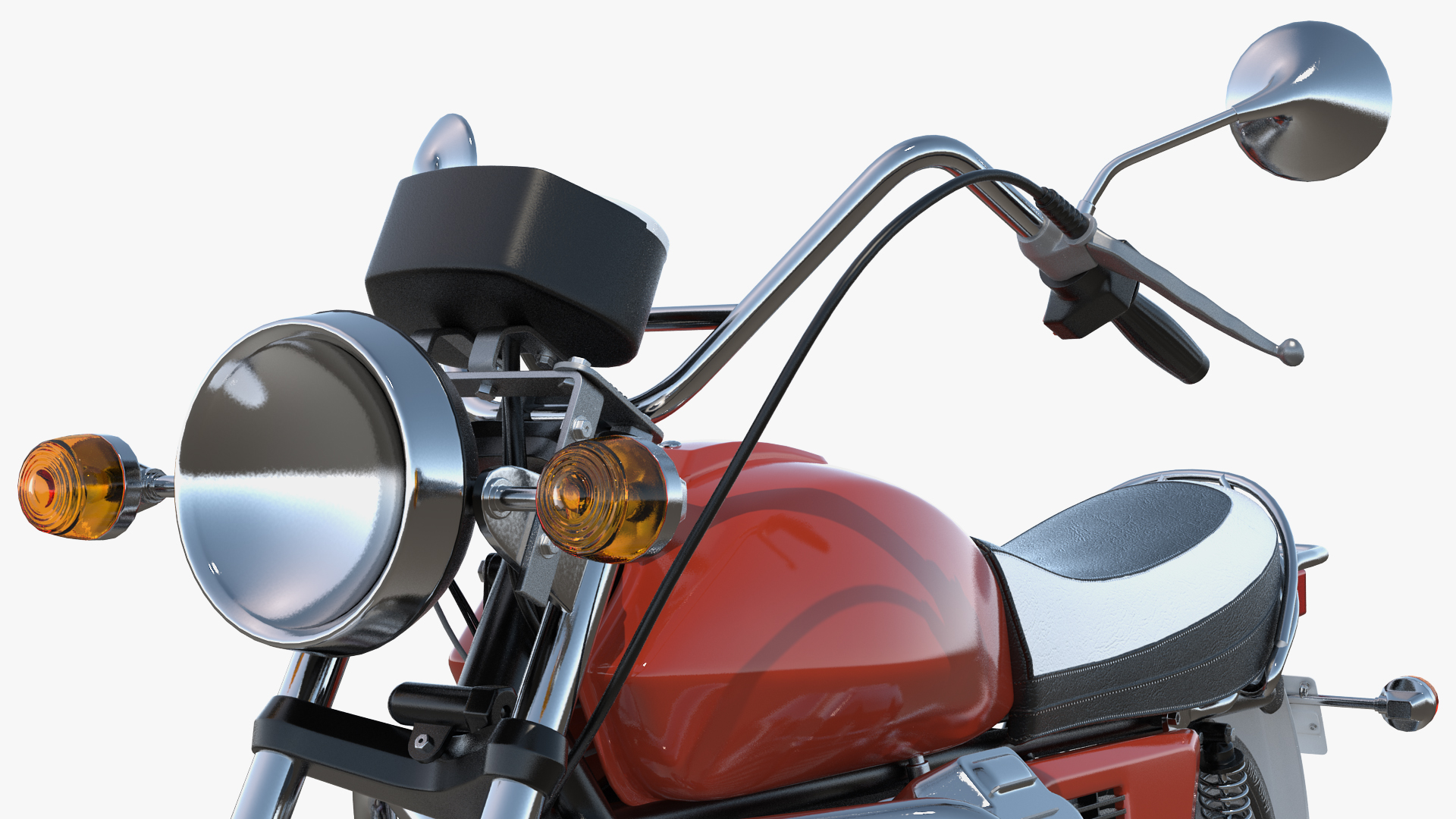 3D Vintage Motorcycle model