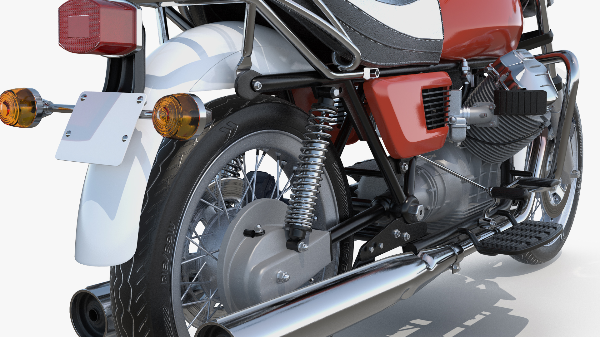 3D Vintage Motorcycle model