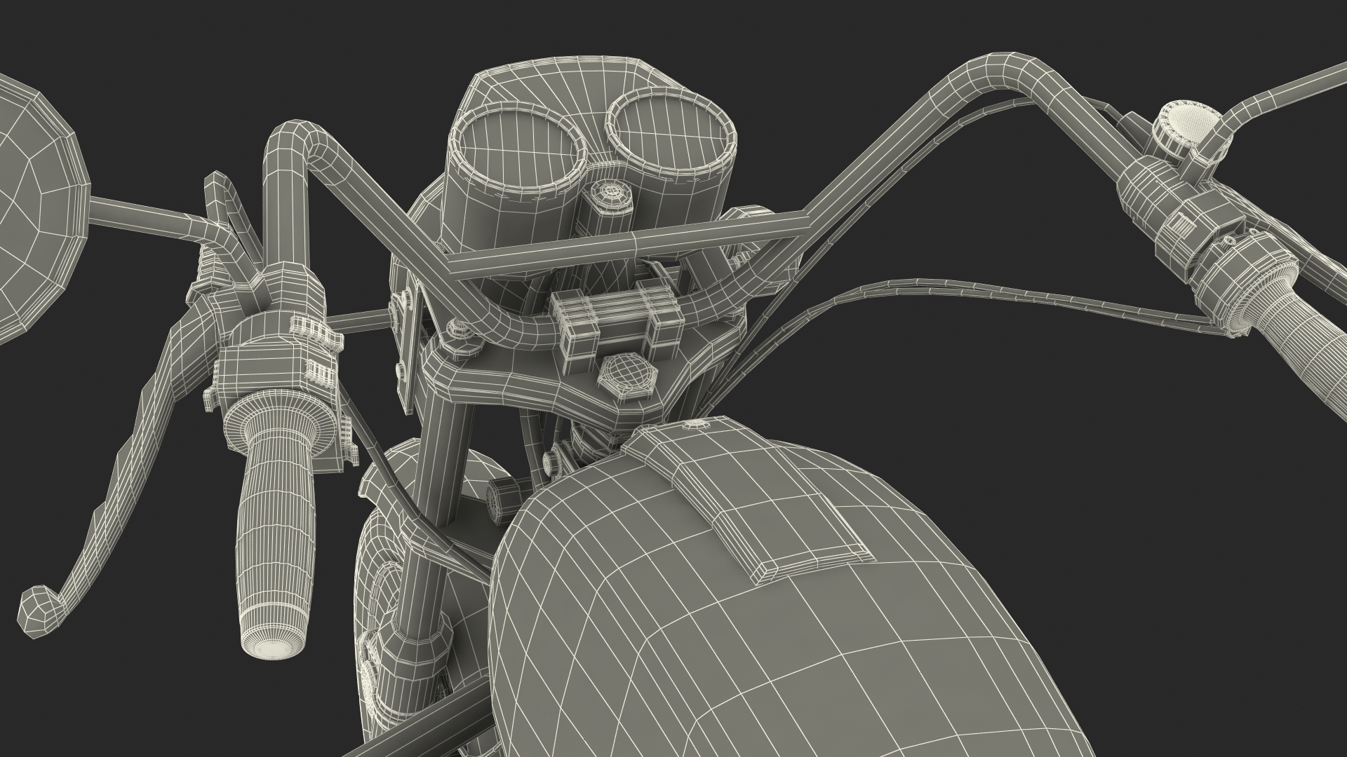 3D Vintage Motorcycle model