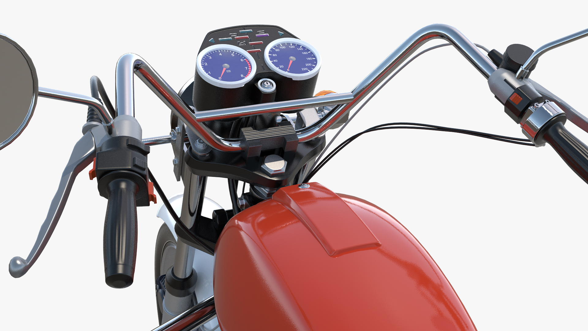 3D Vintage Motorcycle model