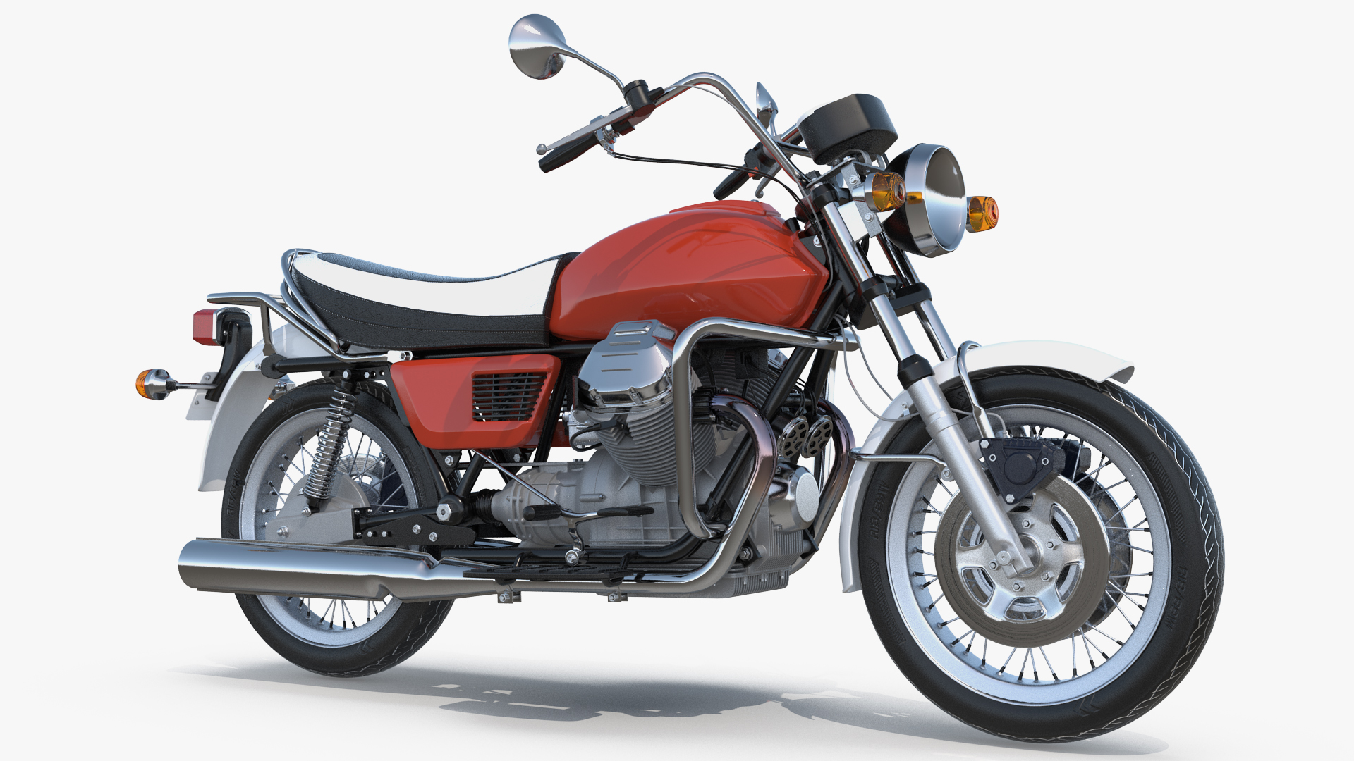 3D Vintage Motorcycle model