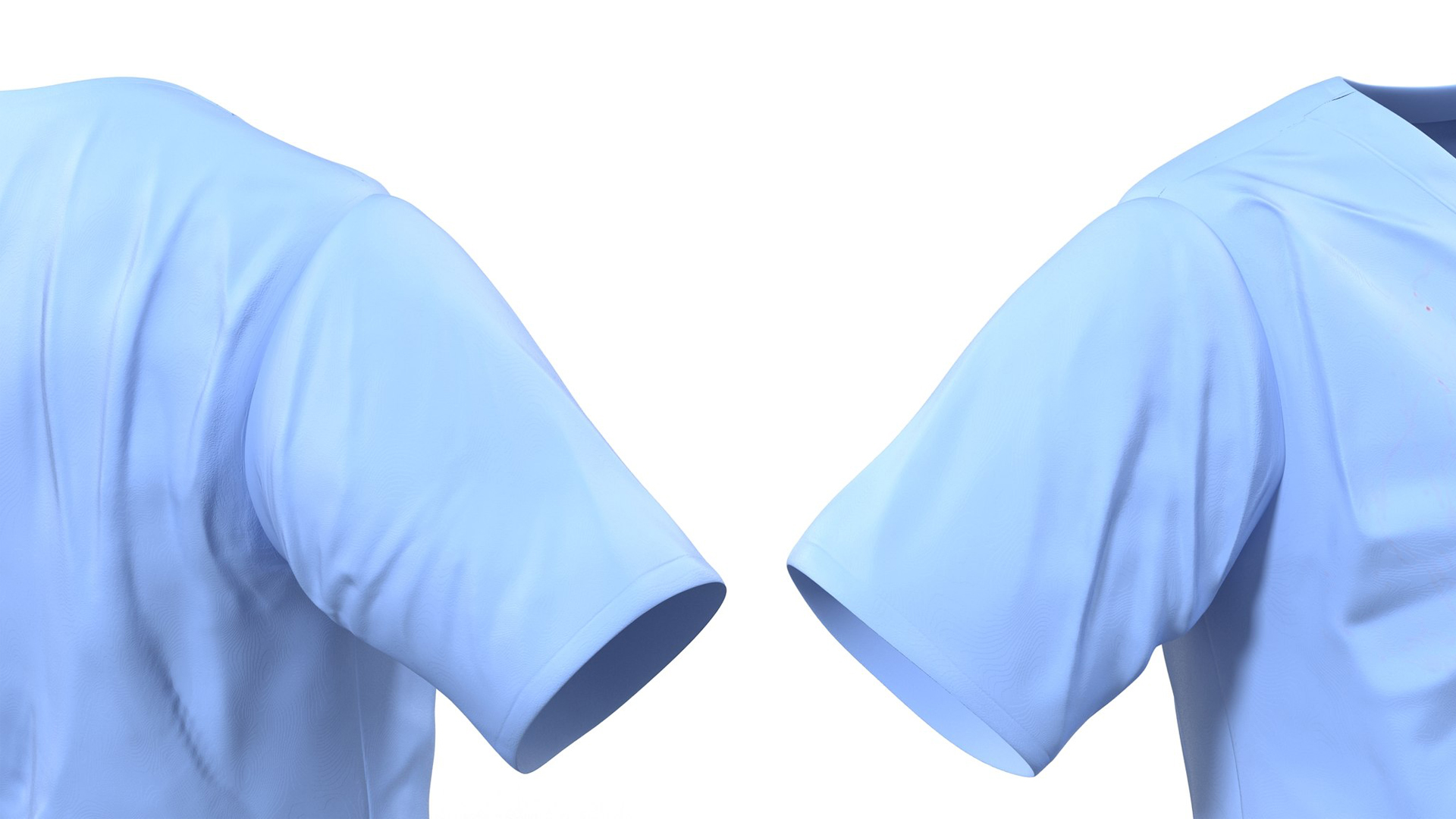 Surgeon Blue Scrubs Shirt Blood Stained 3D model