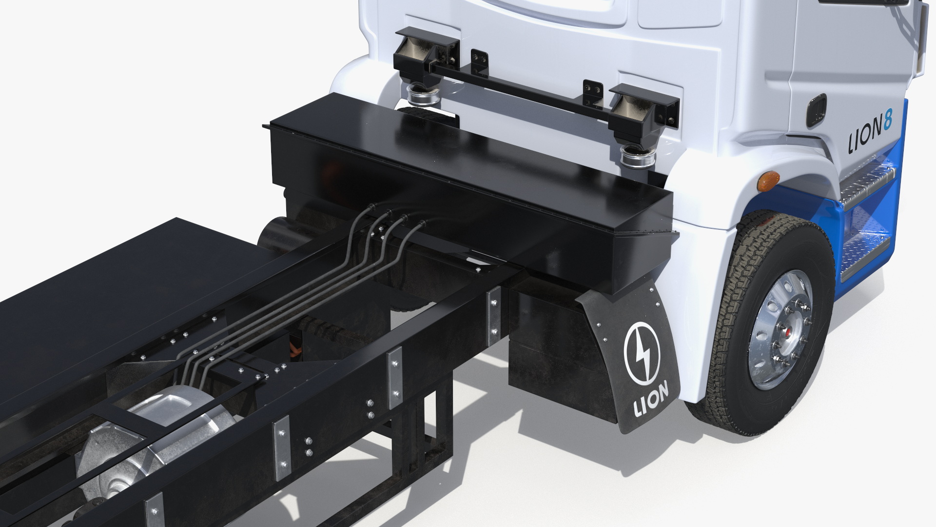 Lion8 Electric Truck Chassis Cab White - view 8