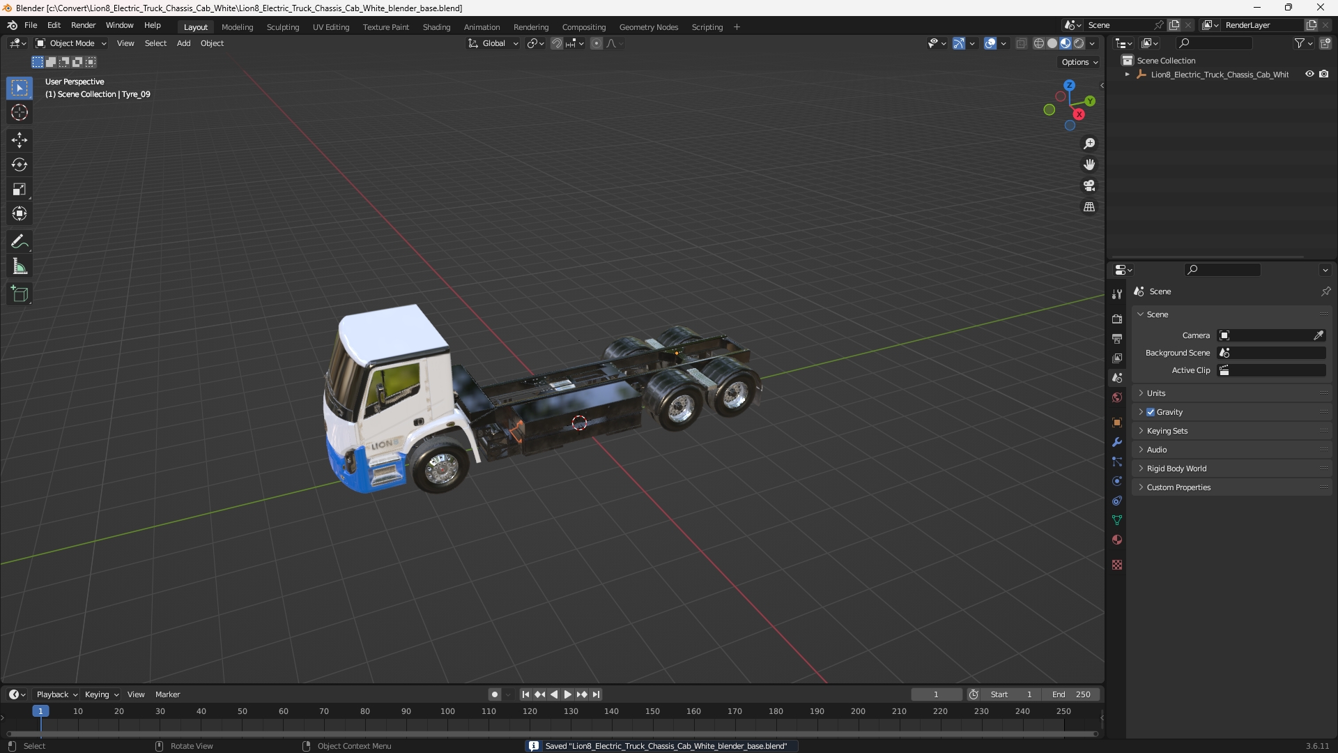Lion8 Electric Truck Chassis Cab White - view 10