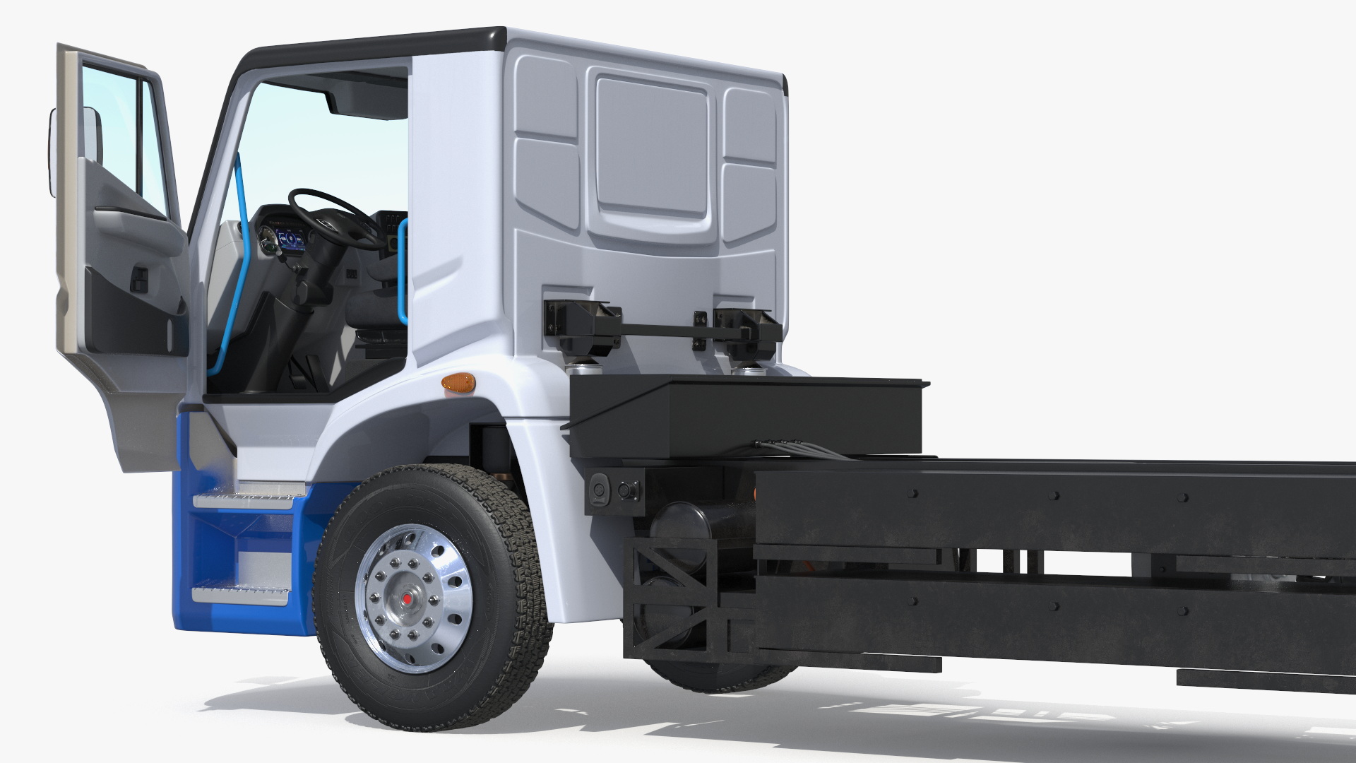Lion8 Electric Truck Chassis Cab White - view 7