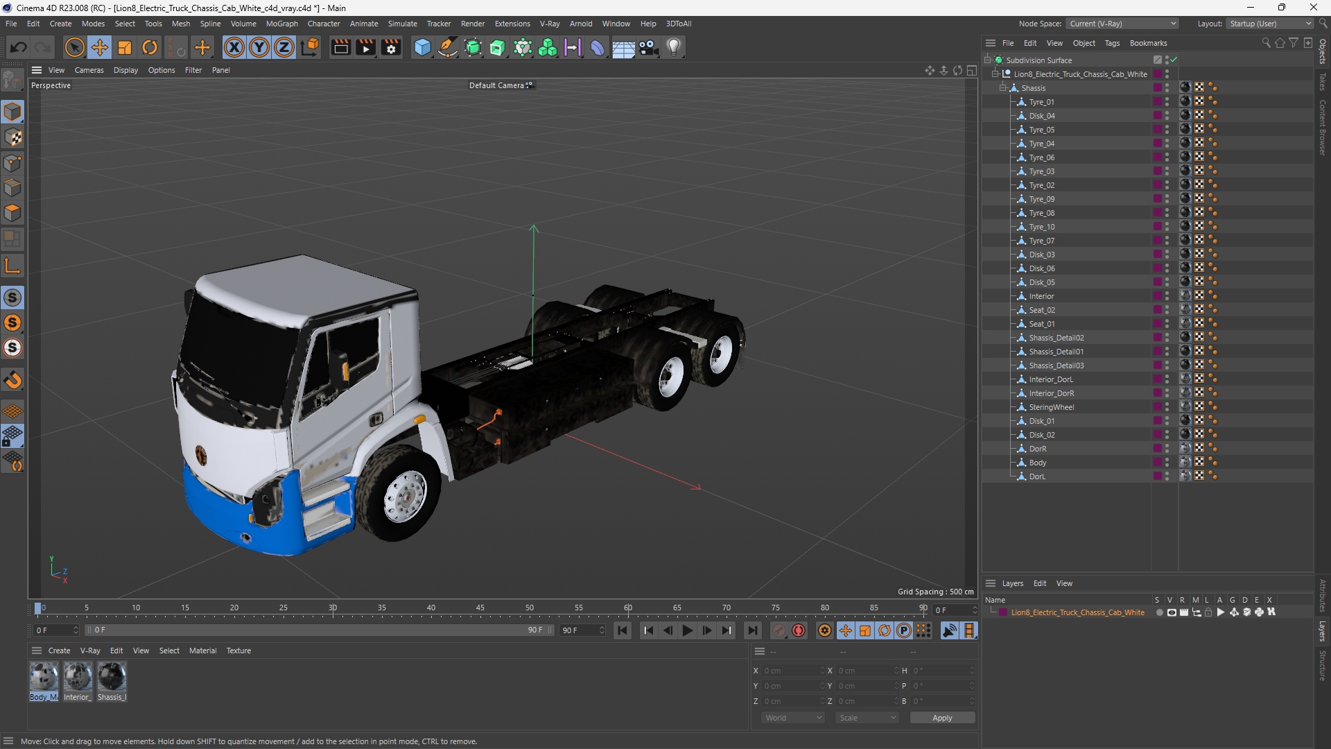 Lion8 Electric Truck Chassis Cab White - view 12