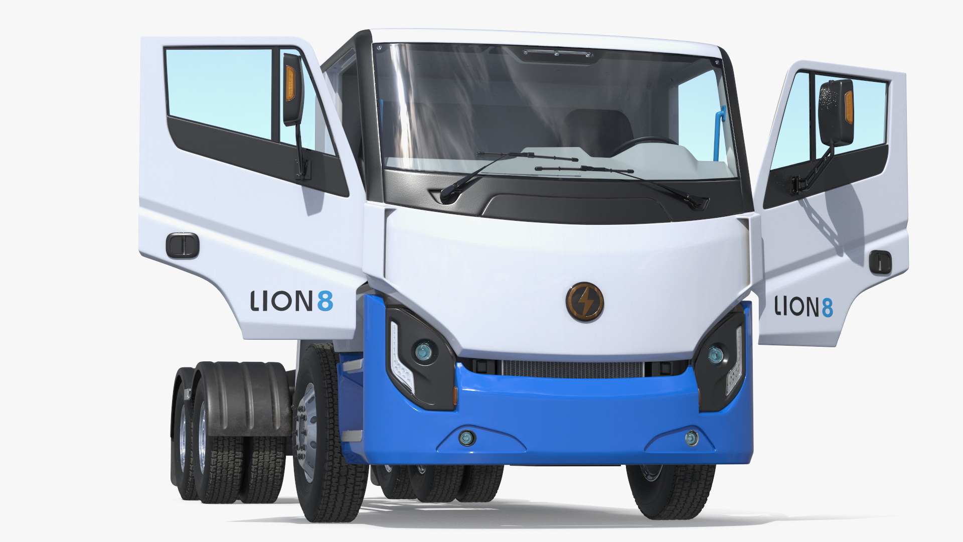 Lion8 Electric Truck Chassis Cab White - view 4