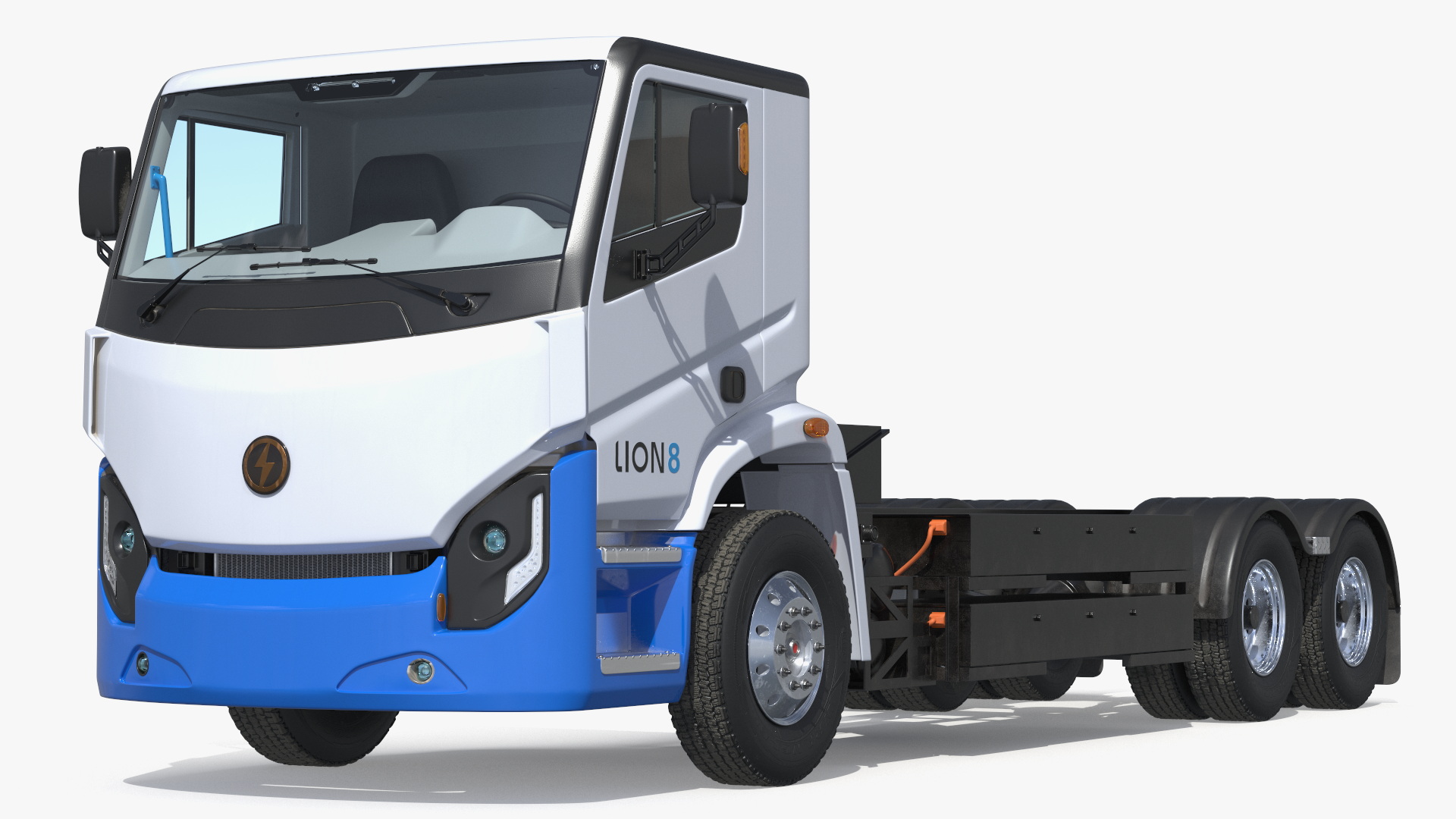 Lion8 Electric Truck Chassis Cab White - view 3