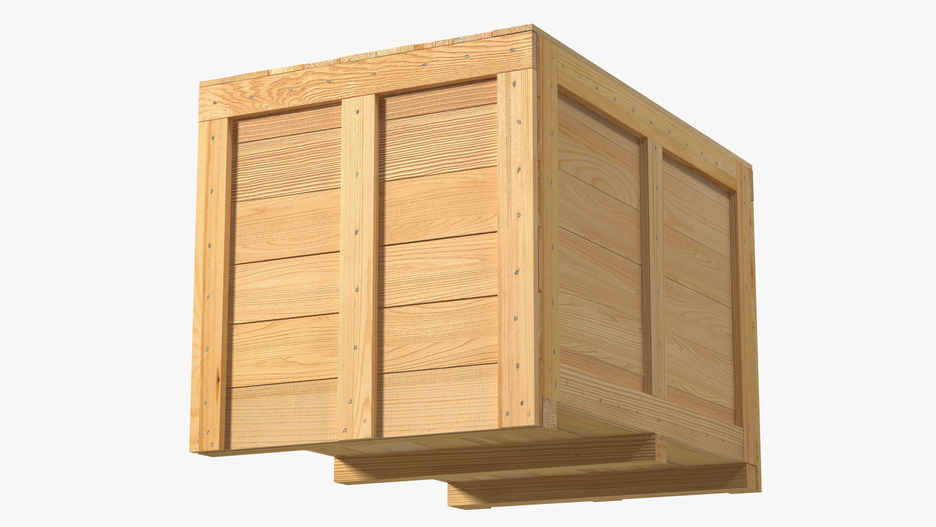 3D model Large Wood Shipping Crate