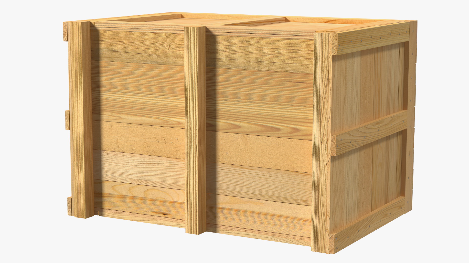 3D model Large Wood Shipping Crate