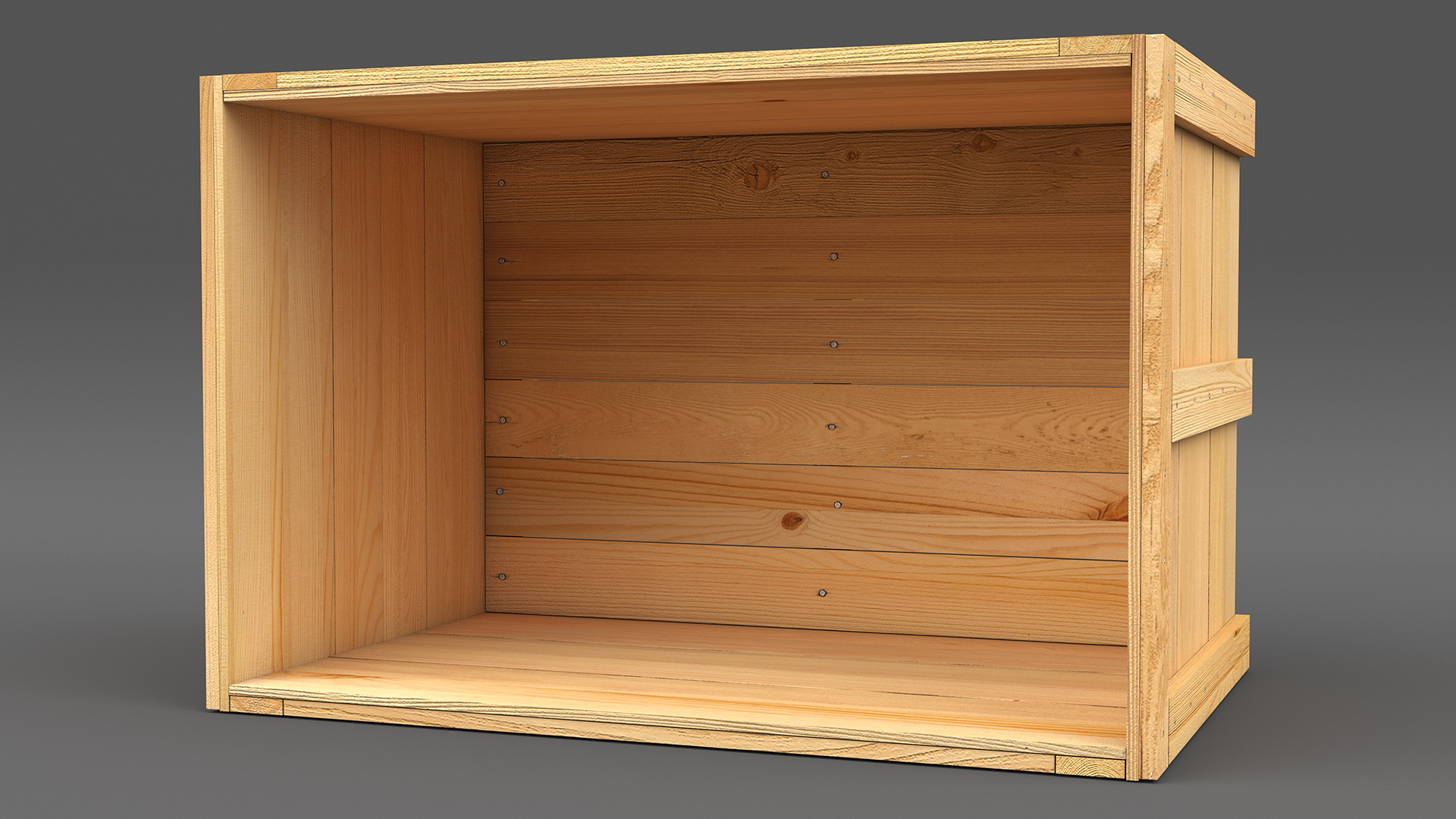 3D model Large Wood Shipping Crate