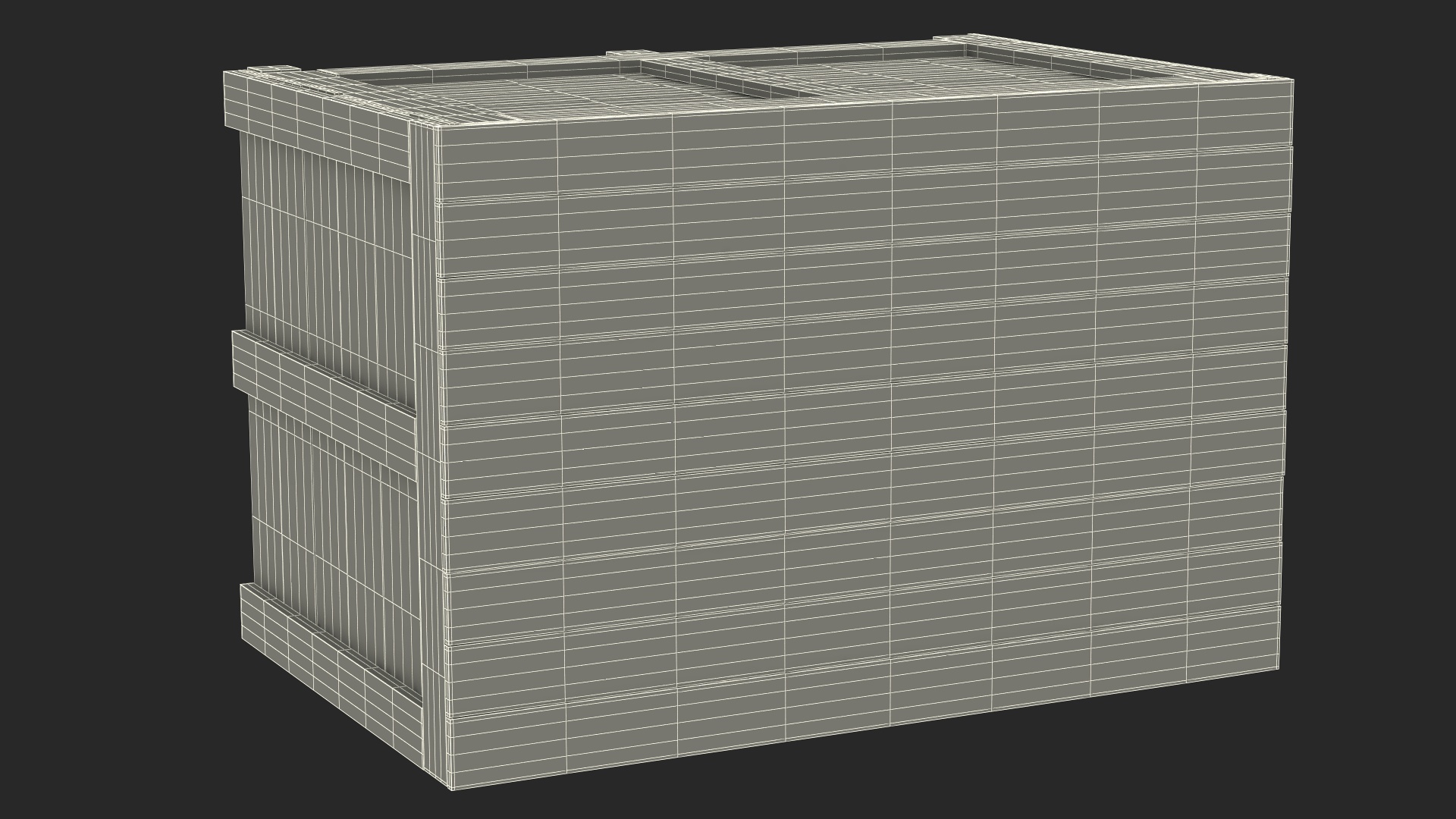 3D model Large Wood Shipping Crate