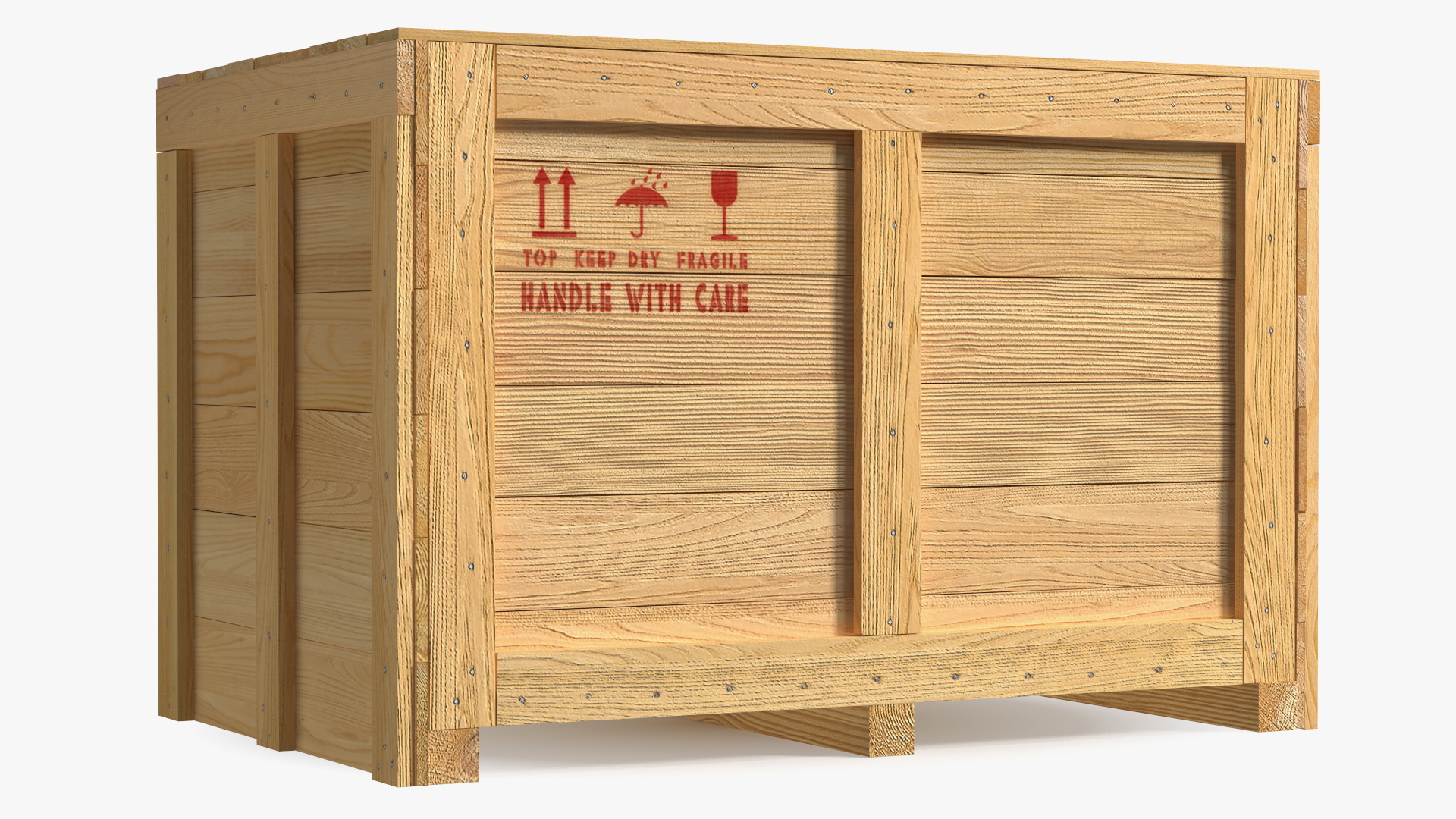 3D model Large Wood Shipping Crate