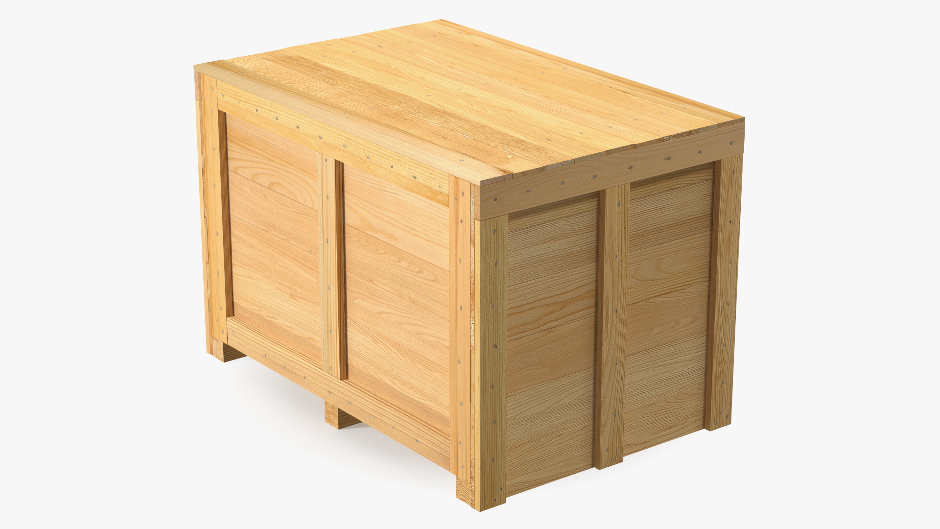 3D model Large Wood Shipping Crate