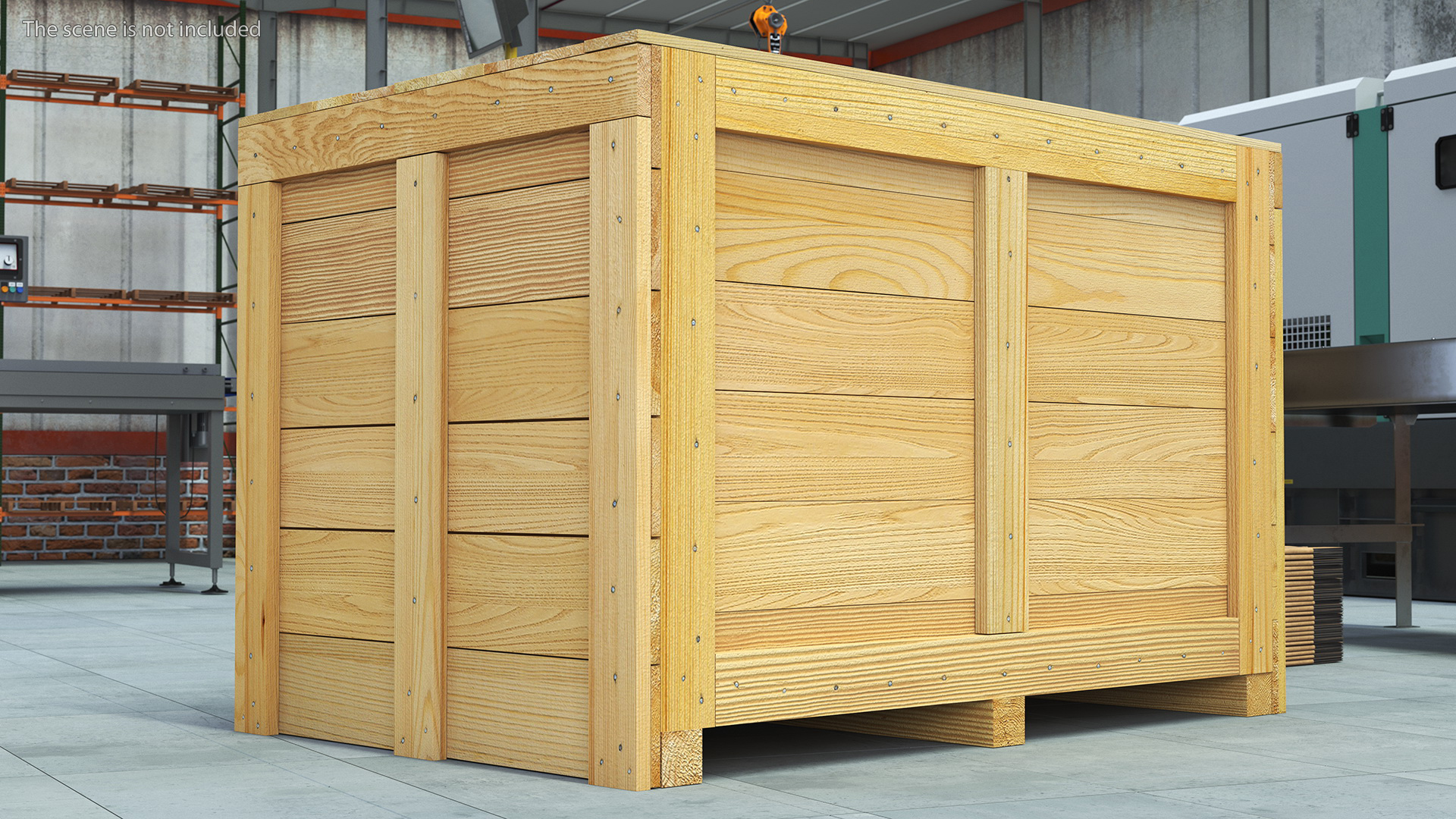 3D model Large Wood Shipping Crate