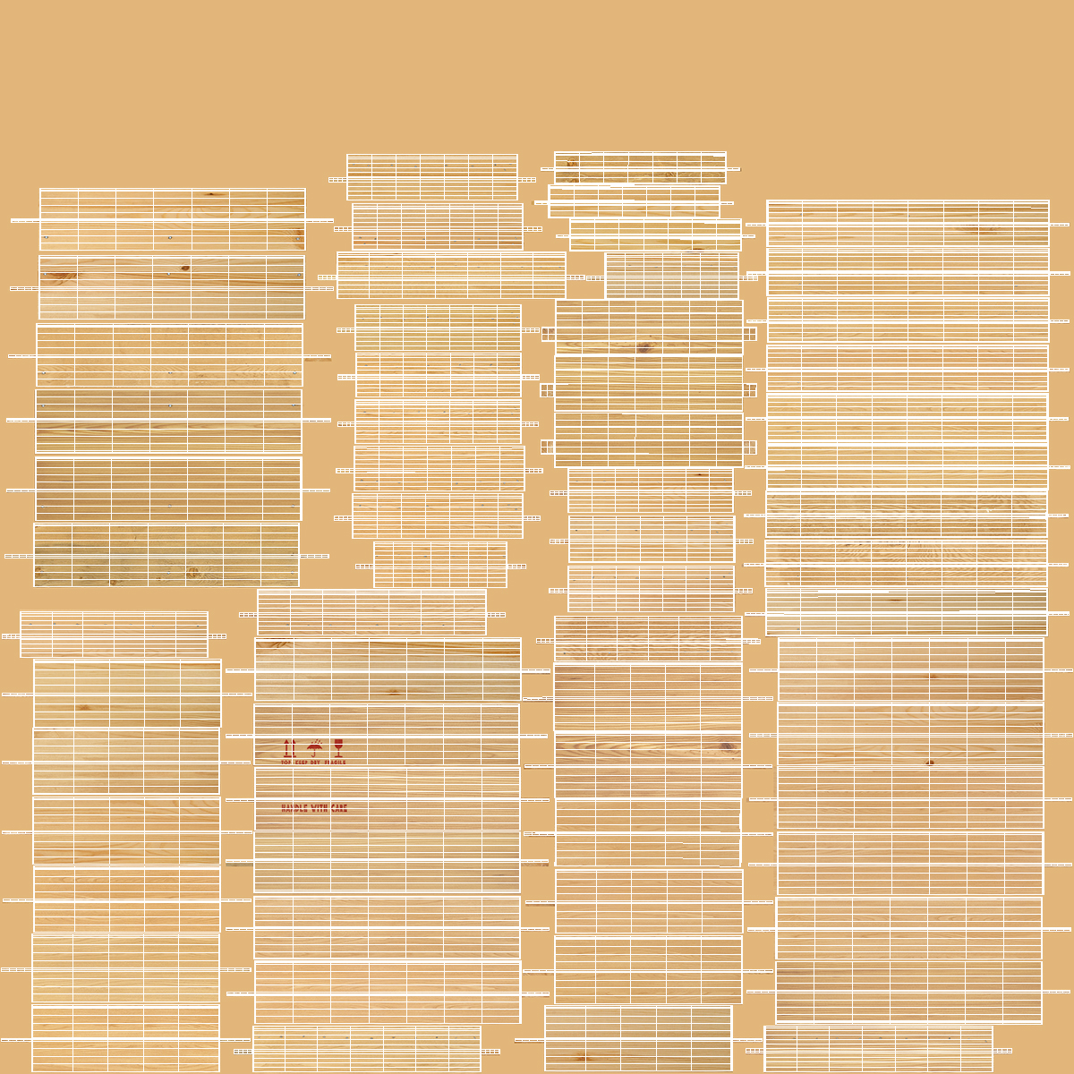 3D model Large Wood Shipping Crate