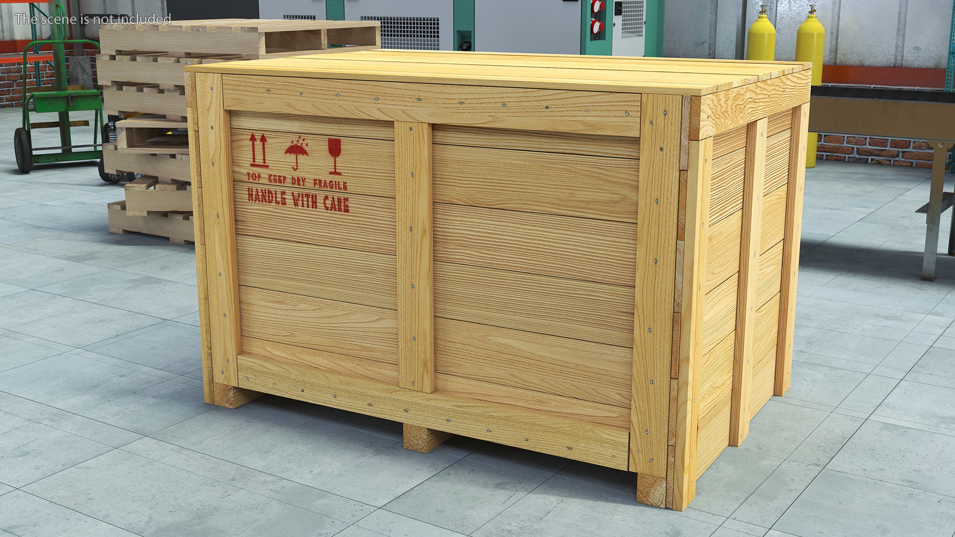 3D model Large Wood Shipping Crate