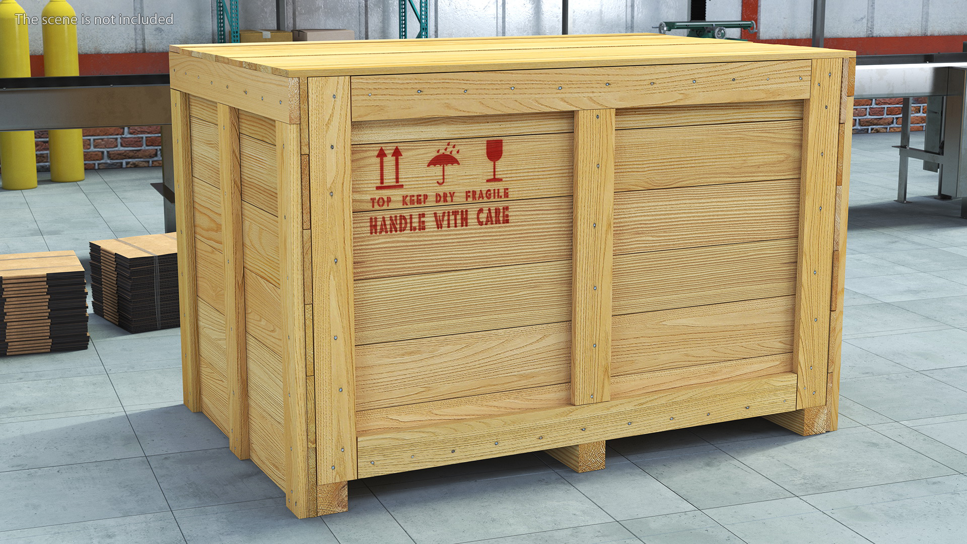 3D model Large Wood Shipping Crate
