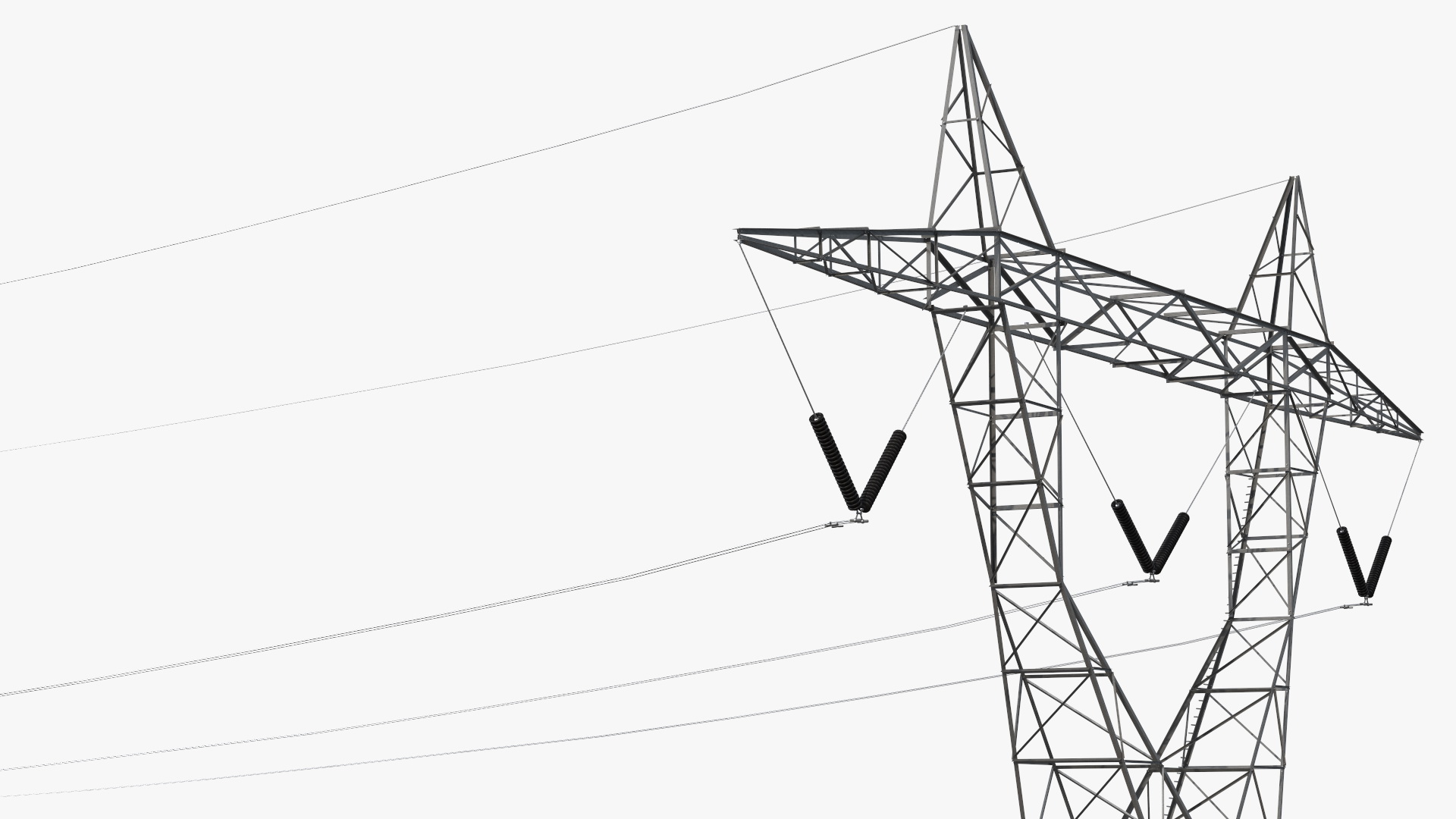 3D 500kV LST Transmission Tower model