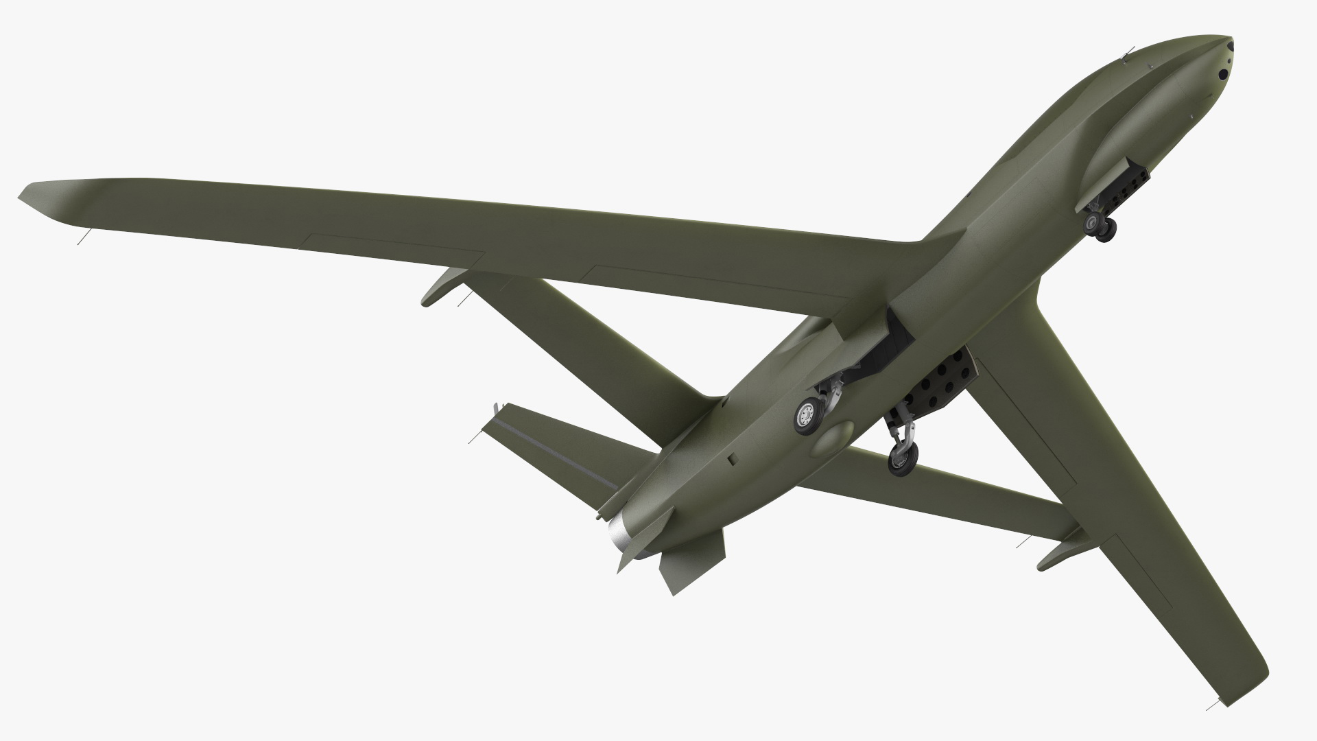 3D model High Altitude Long Endurance Patrol UAV Rigged for Maya