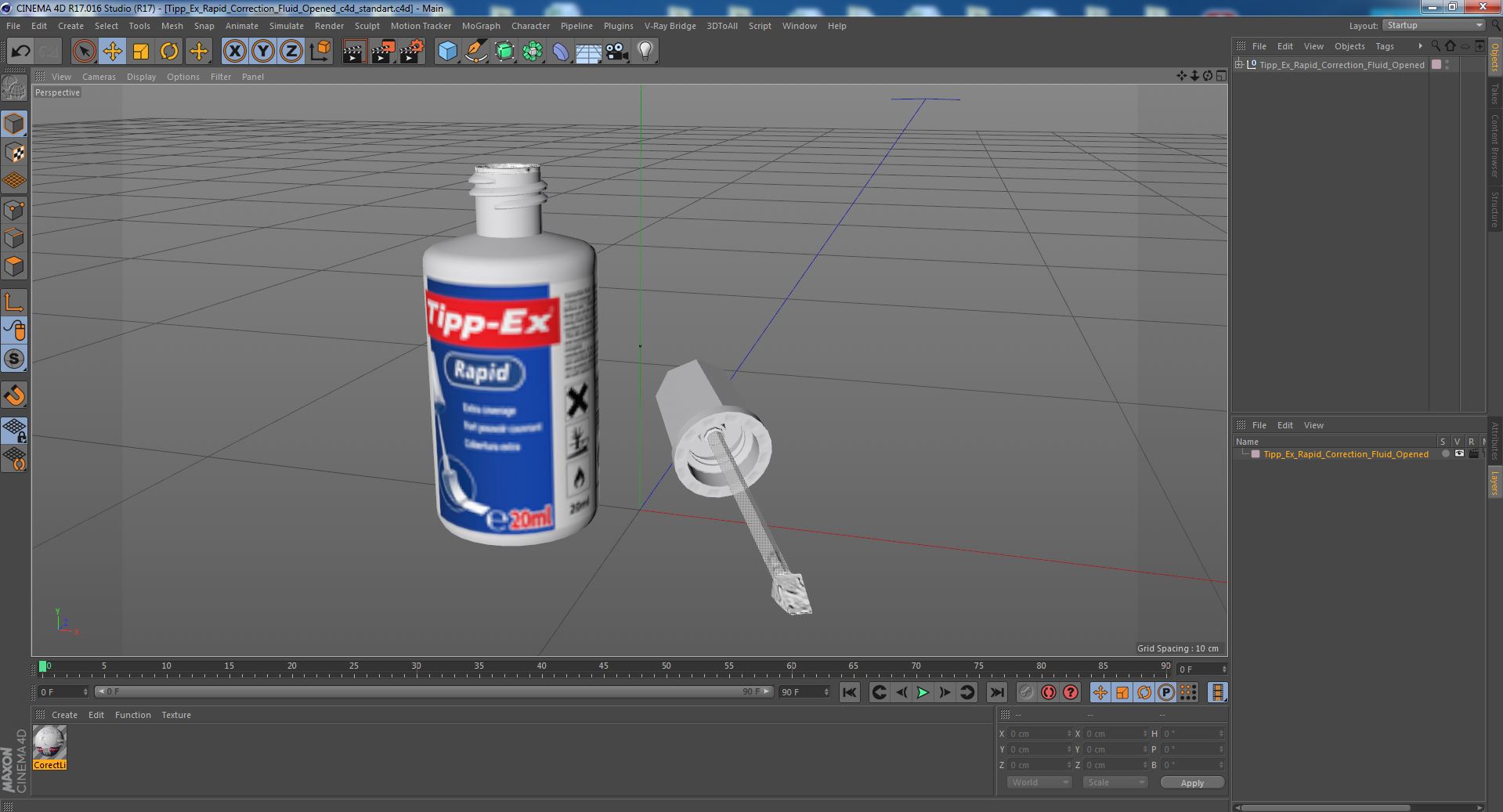 Tipp Ex Rapid Correction Fluid Opened 3D