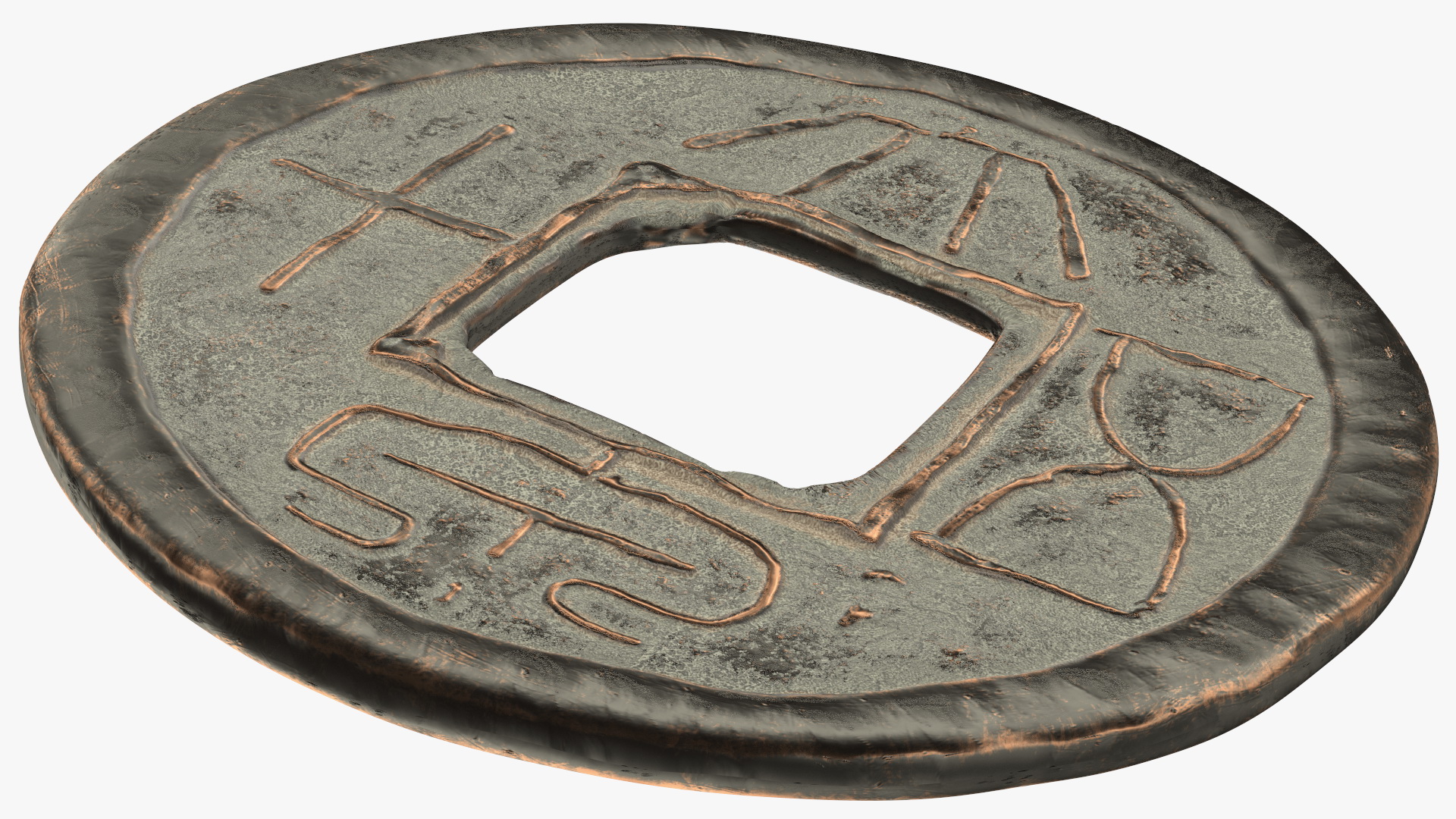 3D Xin Dynasty Da Quan Wu Shi 50 Cash Shi model