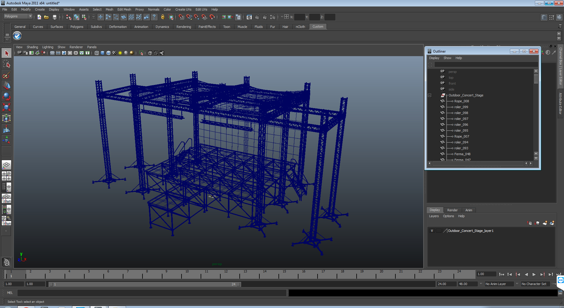 3D Outdoor Concert Stage