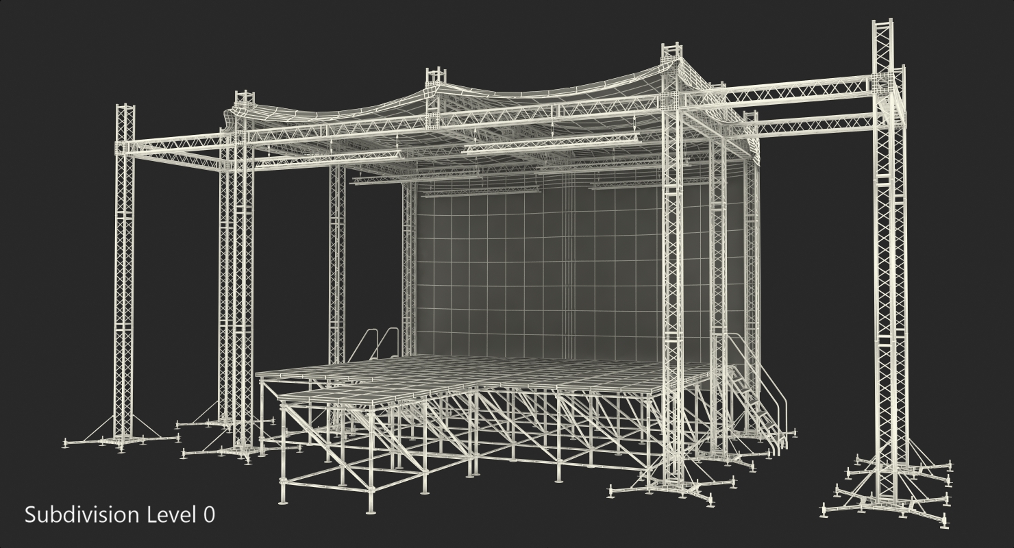 3D Outdoor Concert Stage