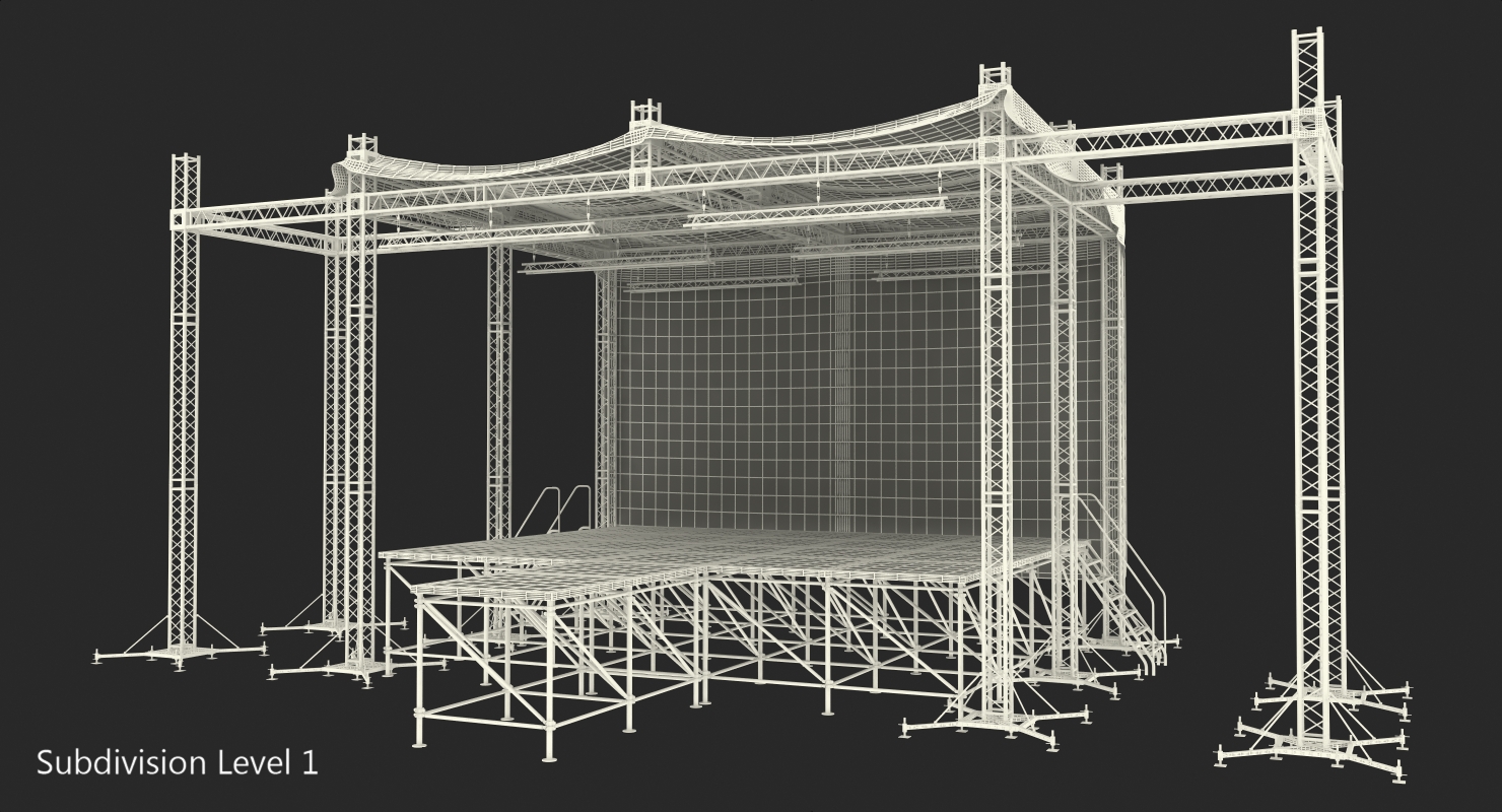 3D Outdoor Concert Stage