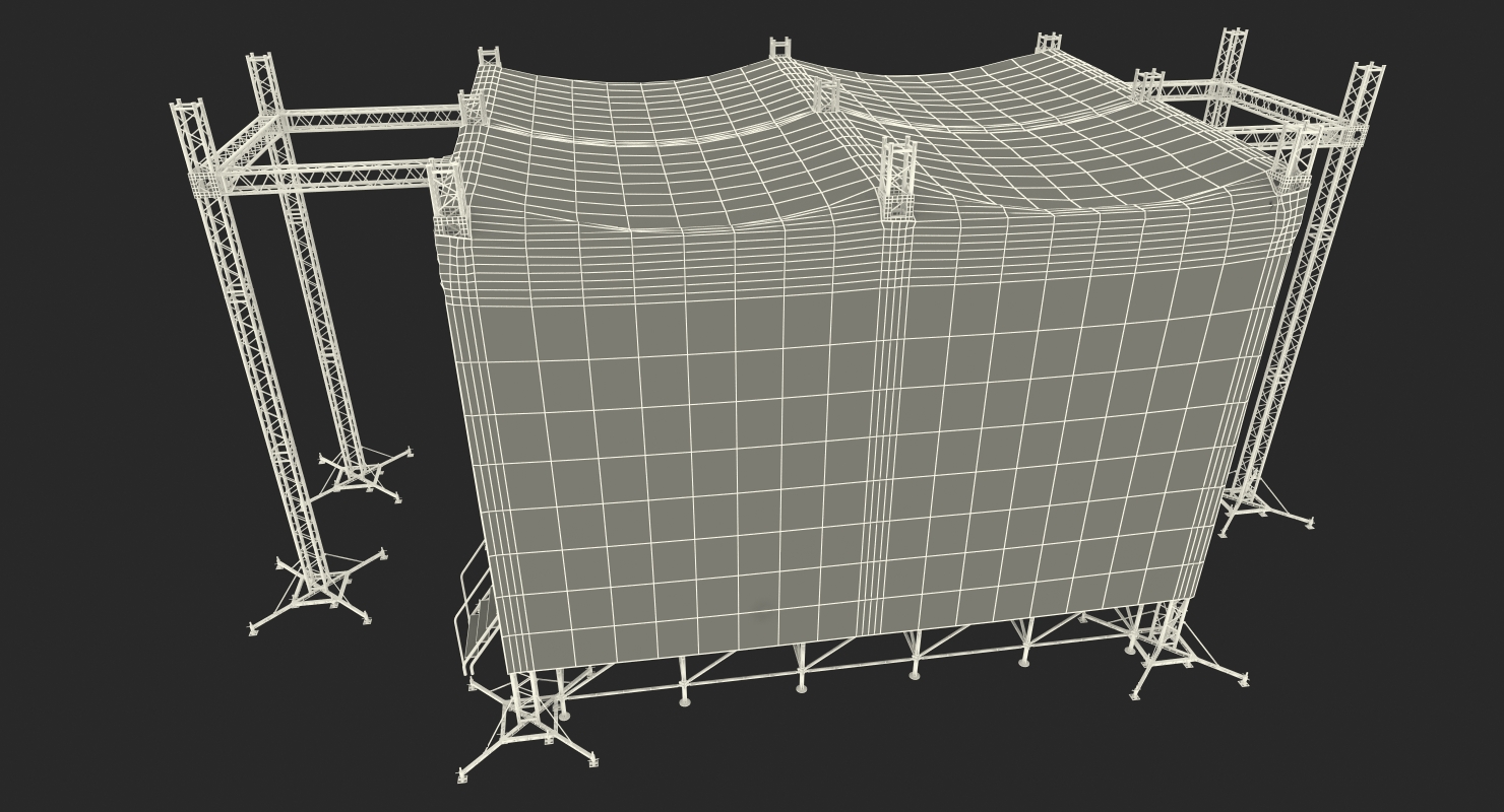 3D Outdoor Concert Stage