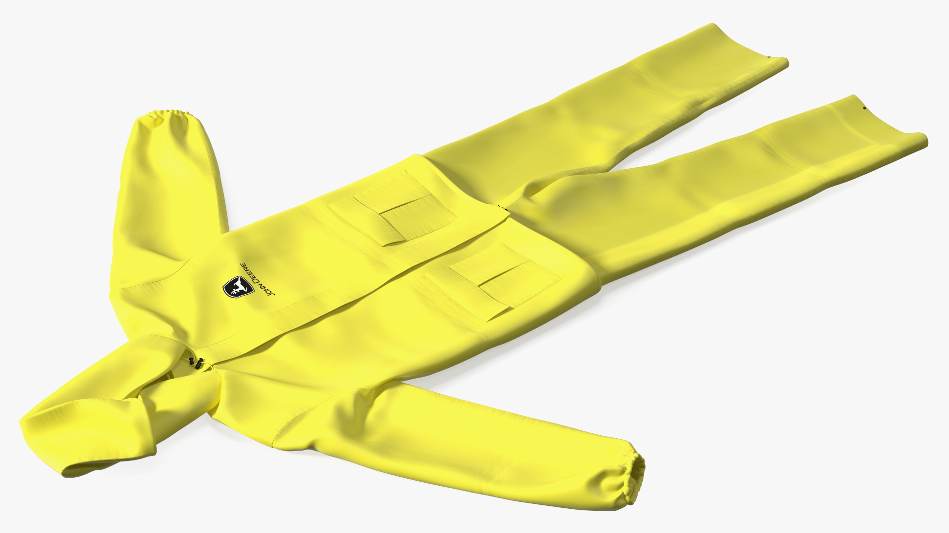 John Deere Safety Rain Suit Yellow 3D model
