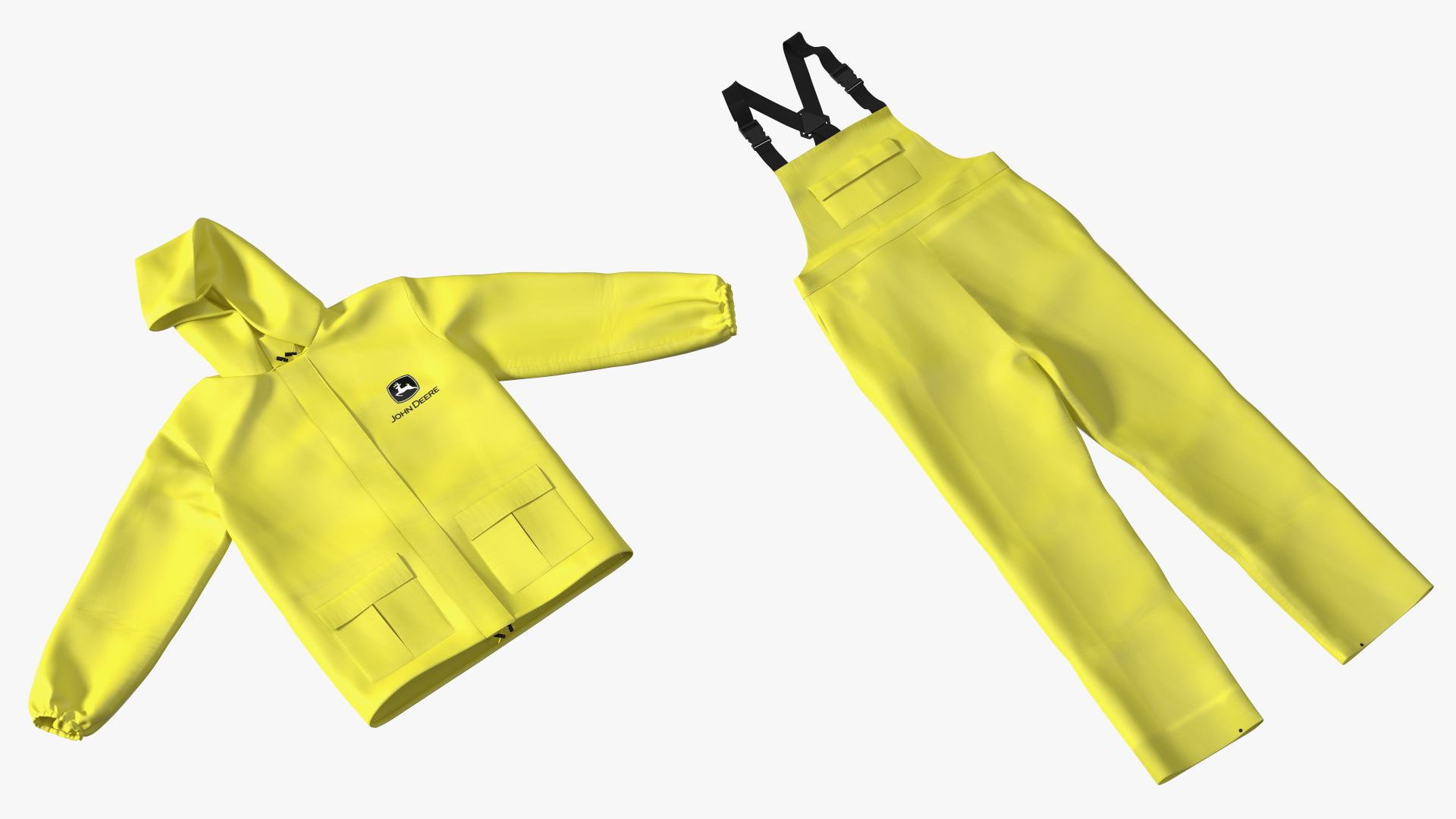 John Deere Safety Rain Suit Yellow 3D model