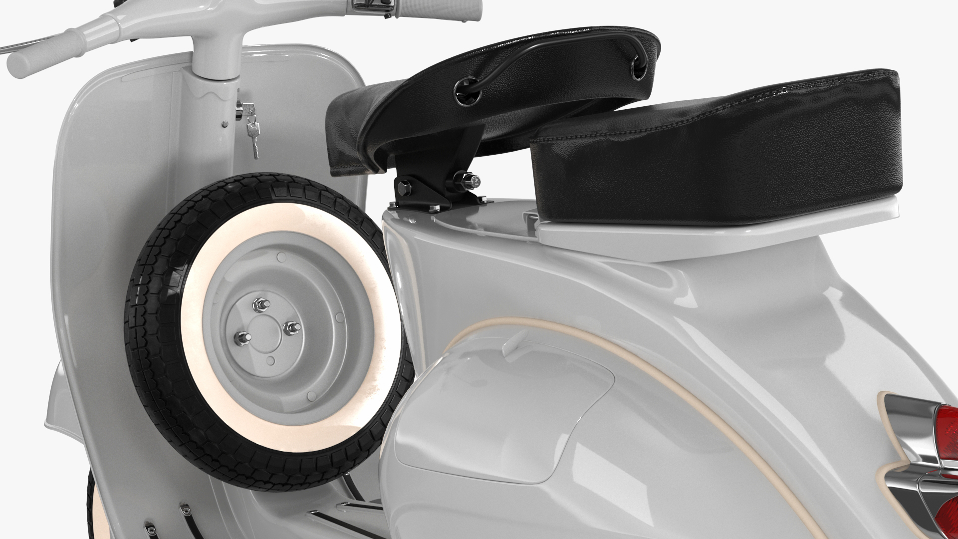 Retro Scooter Vespa 125 Grey Rigged for Cinema 4D 3D model