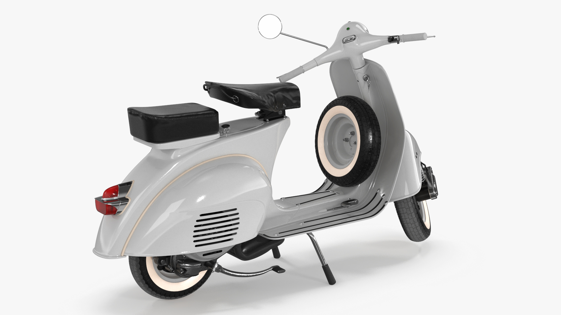 Retro Scooter Vespa 125 Grey Rigged for Cinema 4D 3D model