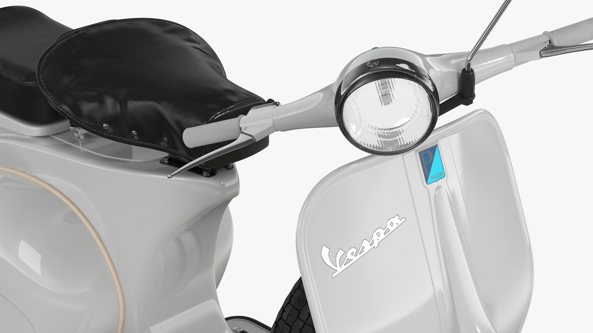 Retro Scooter Vespa 125 Grey Rigged for Cinema 4D 3D model