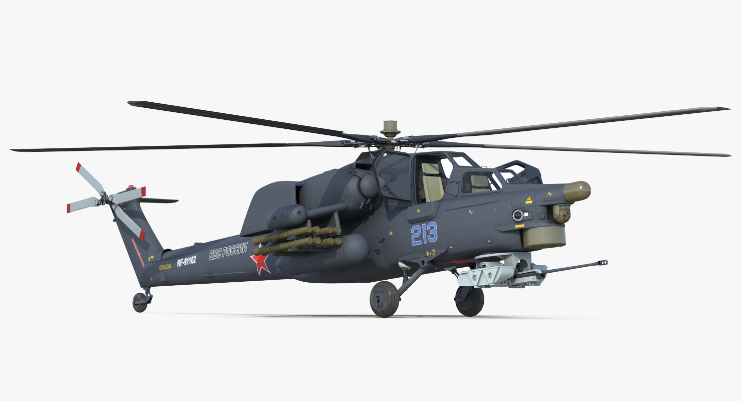 3D model Attack Helicopter MI 28H Havoc