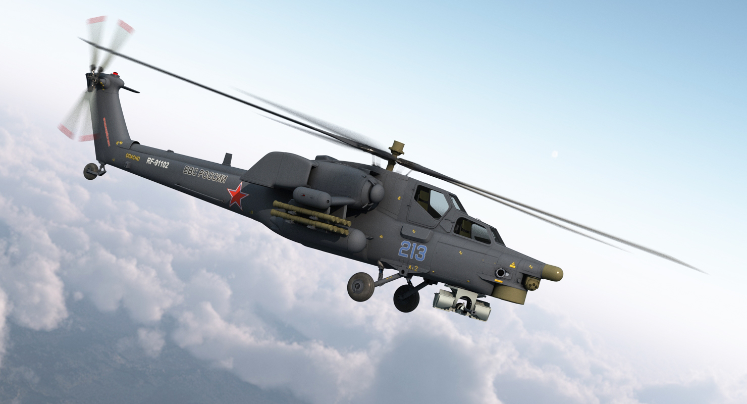3D model Attack Helicopter MI 28H Havoc