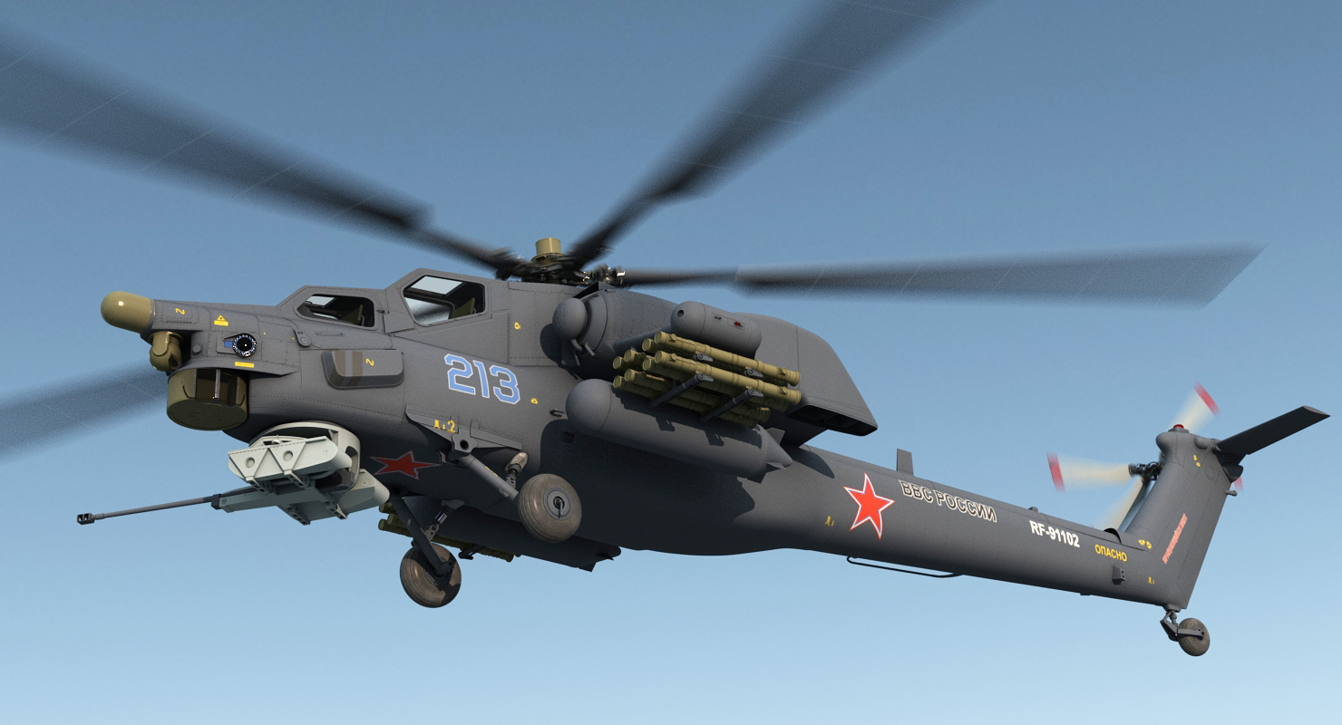 3D model Attack Helicopter MI 28H Havoc