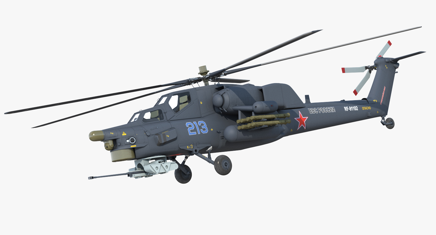 3D model Attack Helicopter MI 28H Havoc